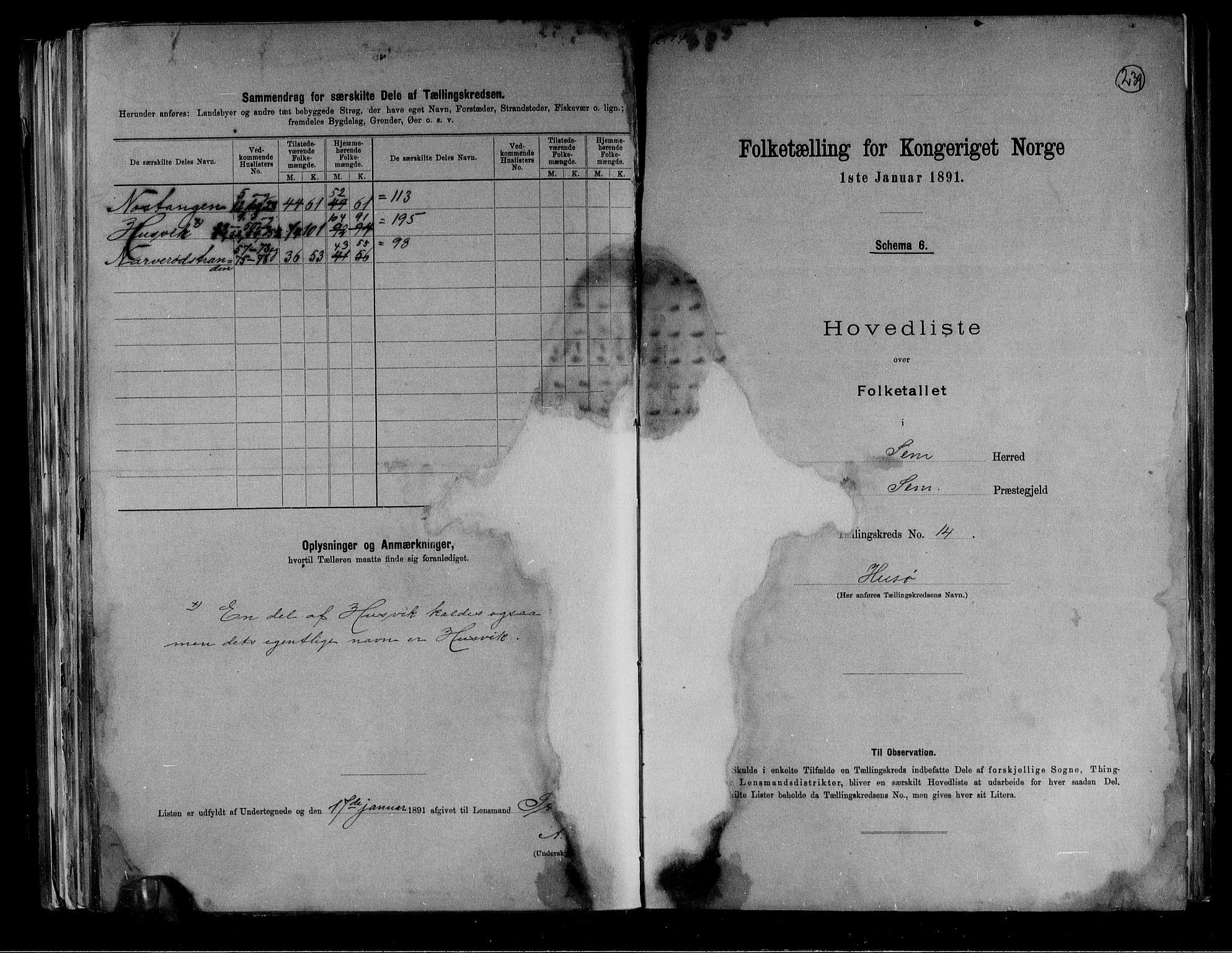 RA, 1891 census for 0721 Sem, 1891, p. 30