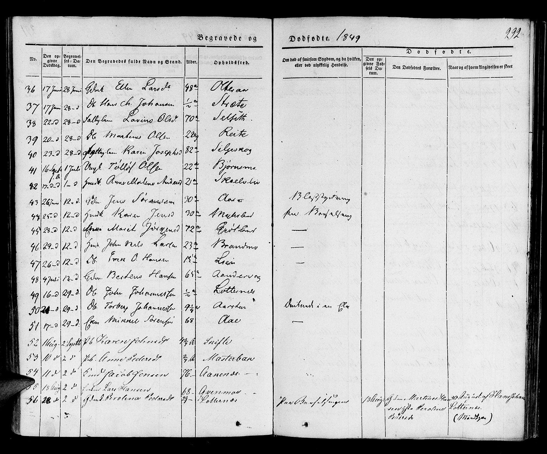 Ibestad sokneprestembete, SATØ/S-0077/H/Ha/Haa/L0006kirke: Parish register (official) no. 6, 1837-1850, p. 292