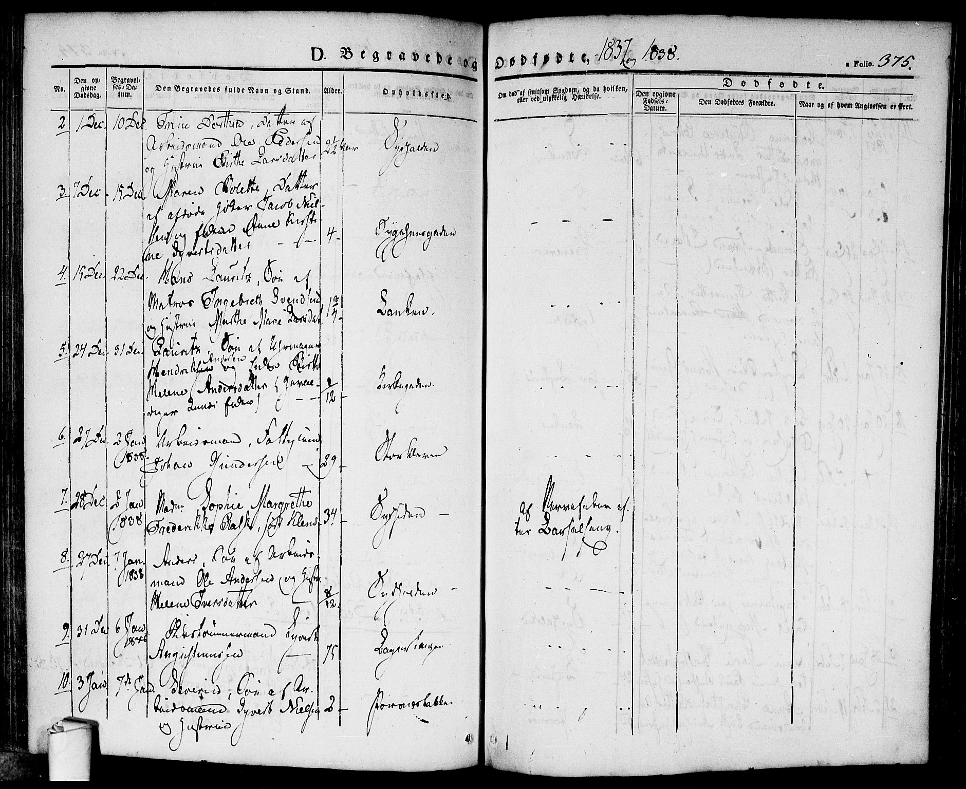 Halden prestekontor Kirkebøker, AV/SAO-A-10909/F/Fa/L0005: Parish register (official) no. I 5, 1834-1845, p. 375