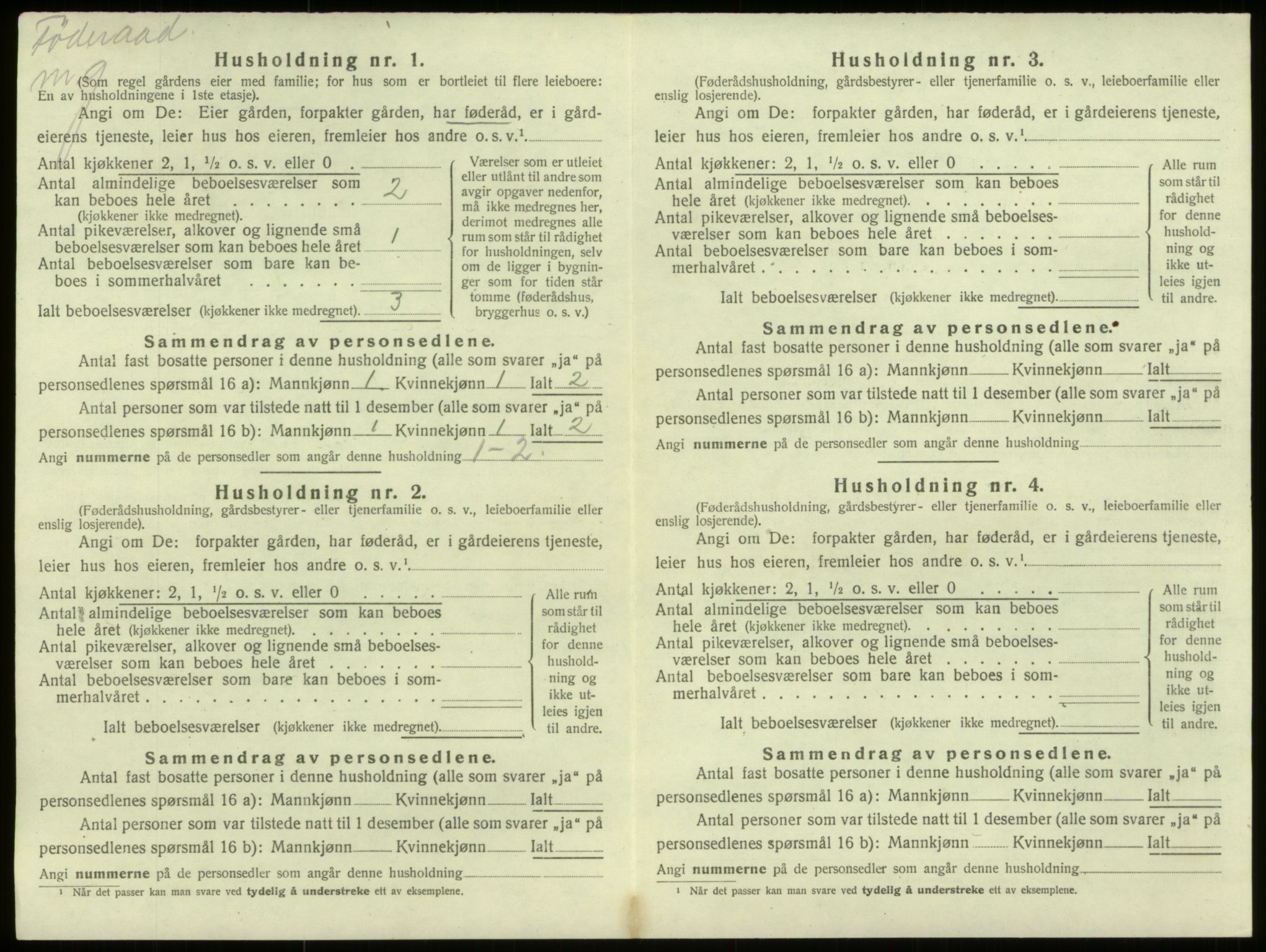 SAB, 1920 census for Selje, 1920, p. 353