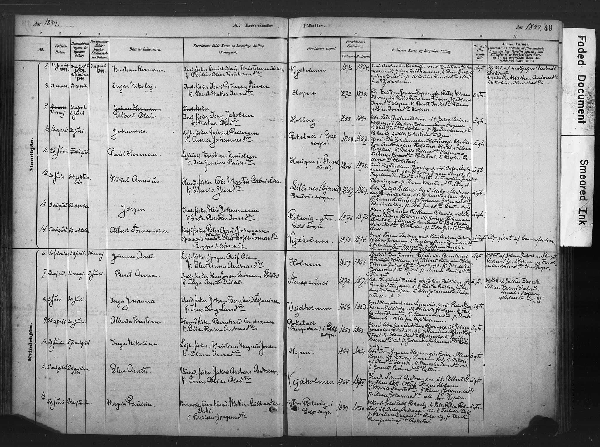 Ministerialprotokoller, klokkerbøker og fødselsregistre - Møre og Romsdal, AV/SAT-A-1454/583/L0954: Parish register (official) no. 583A01, 1880-1906, p. 49