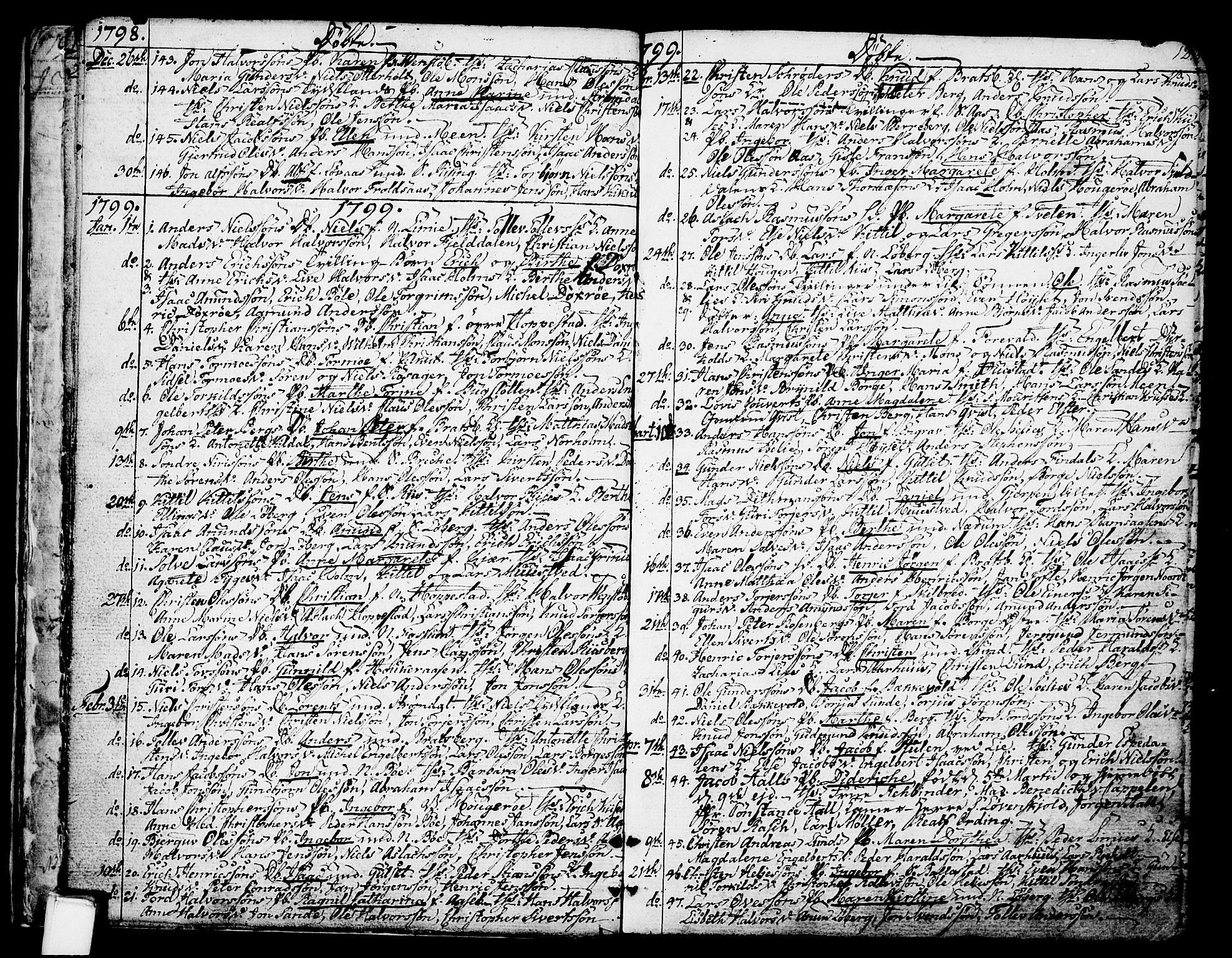 Gjerpen kirkebøker, SAKO/A-265/F/Fa/L0003: Parish register (official) no. I 3, 1796-1814, p. 12