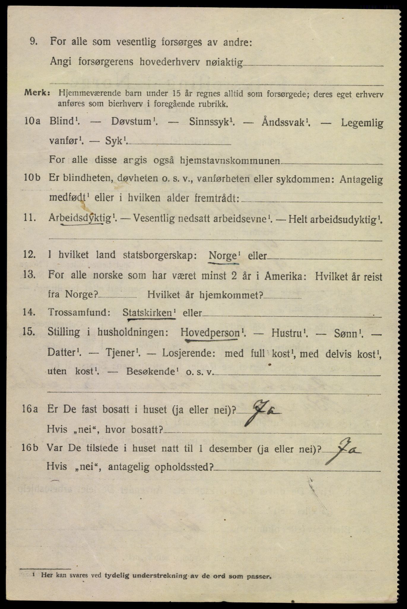 SAKO, 1920 census for Kragerø, 1920, p. 5734