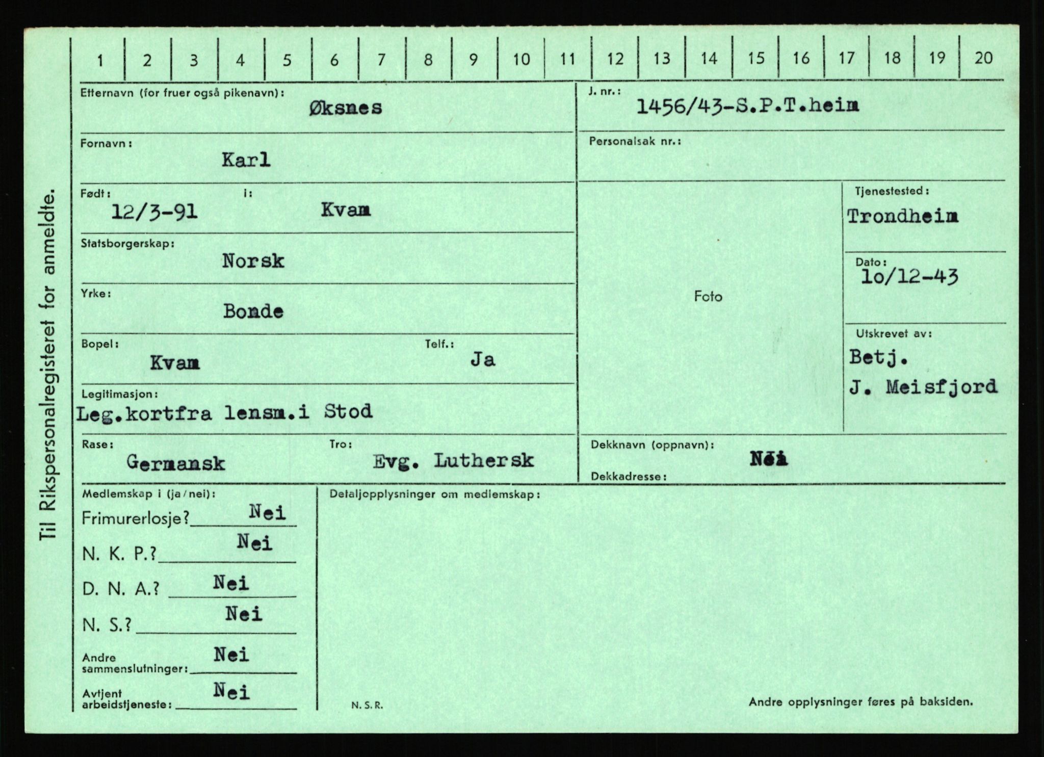 Statspolitiet - Hovedkontoret / Osloavdelingen, AV/RA-S-1329/C/Ca/L0016: Uberg - Øystese, 1943-1945, p. 3590