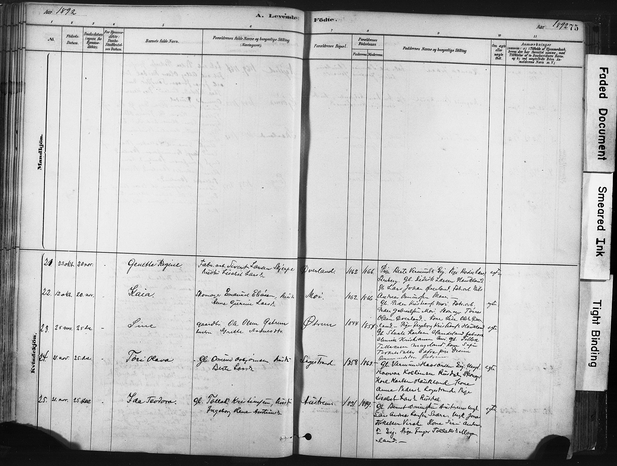 Lund sokneprestkontor, SAST/A-101809/S06/L0011: Parish register (official) no. A 10, 1877-1904, p. 75
