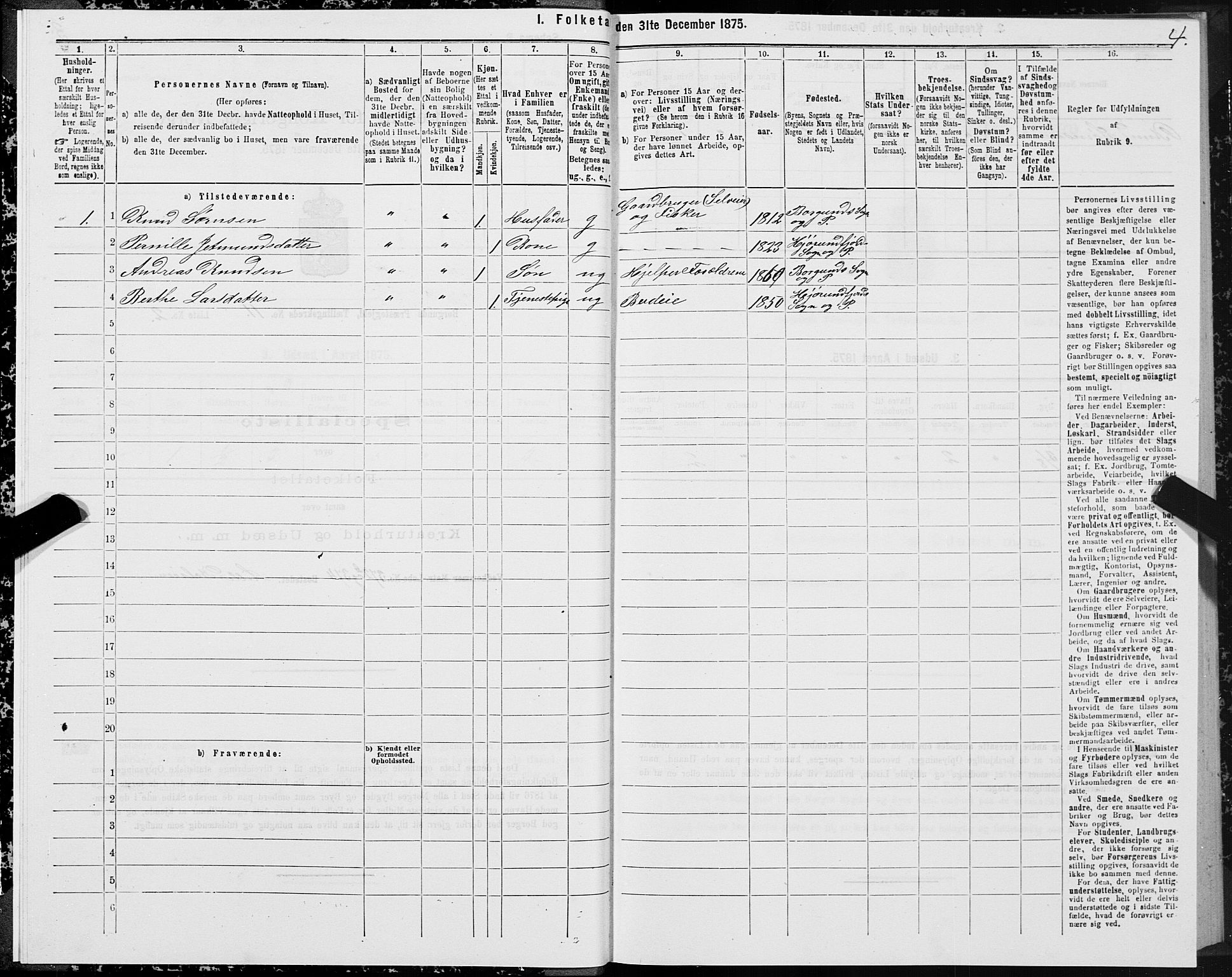 SAT, 1875 census for 1531P Borgund, 1875, p. 6004