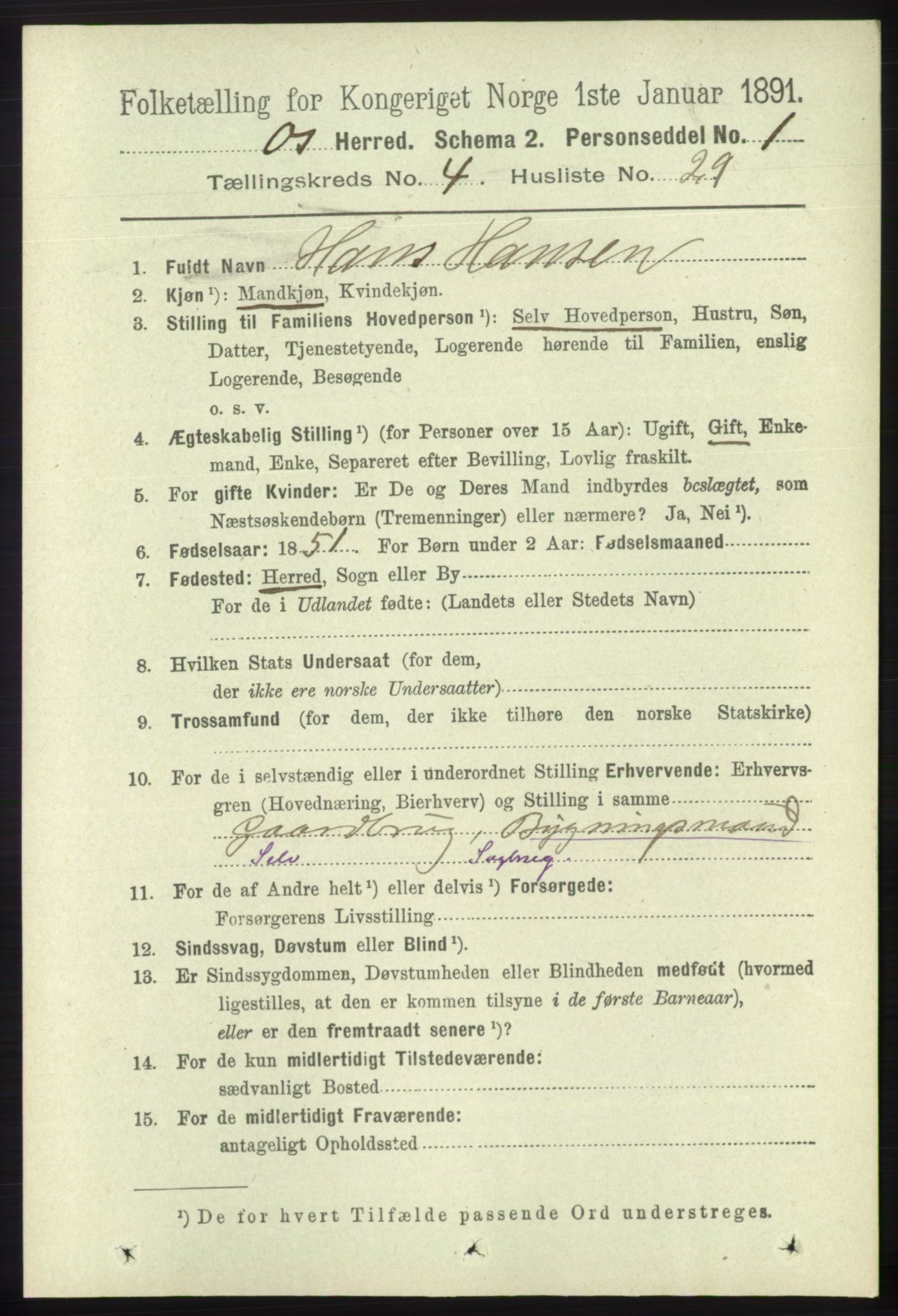 RA, 1891 census for 1243 Os, 1891, p. 1073