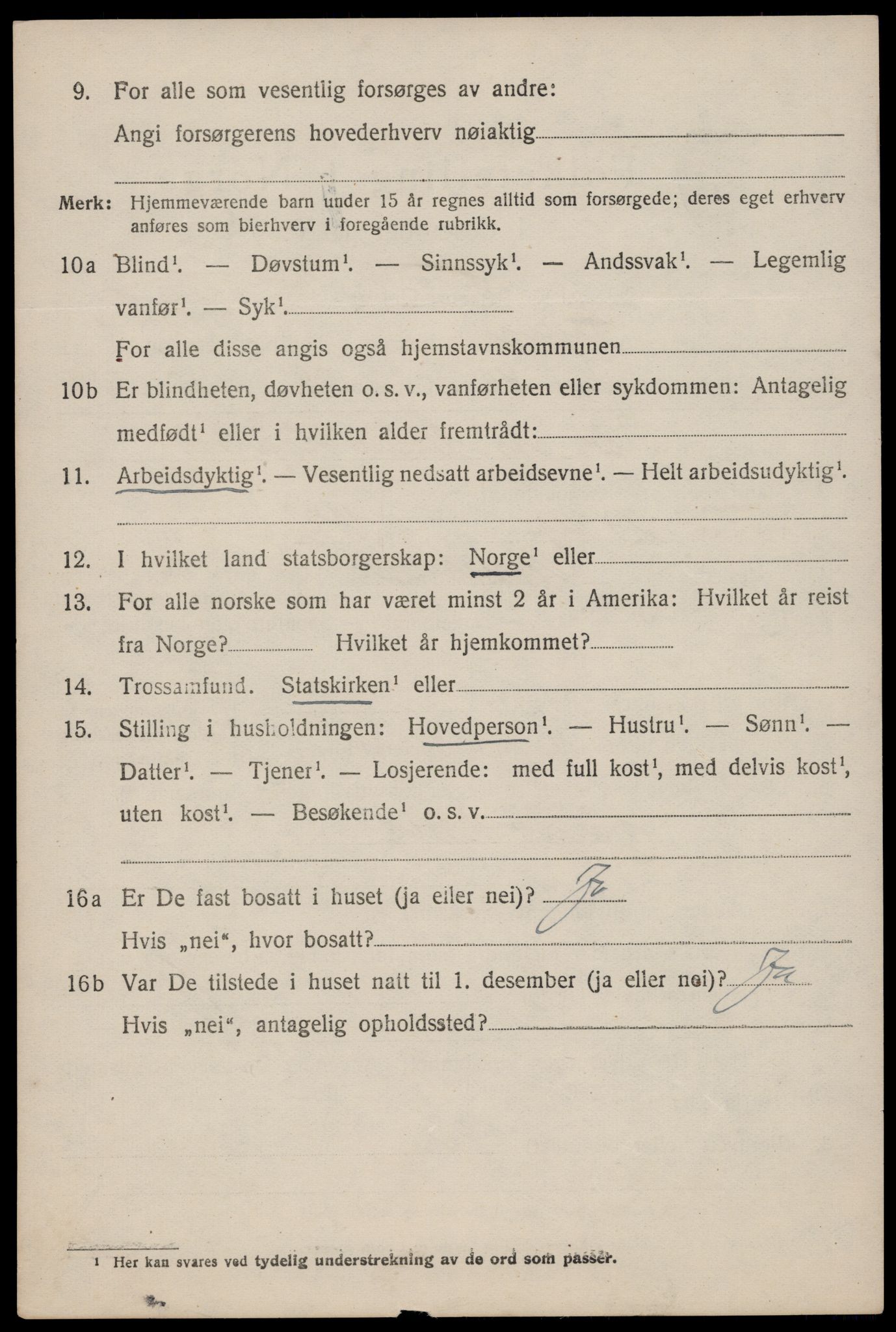 SAST, 1920 census for Tysvær, 1920, p. 1147