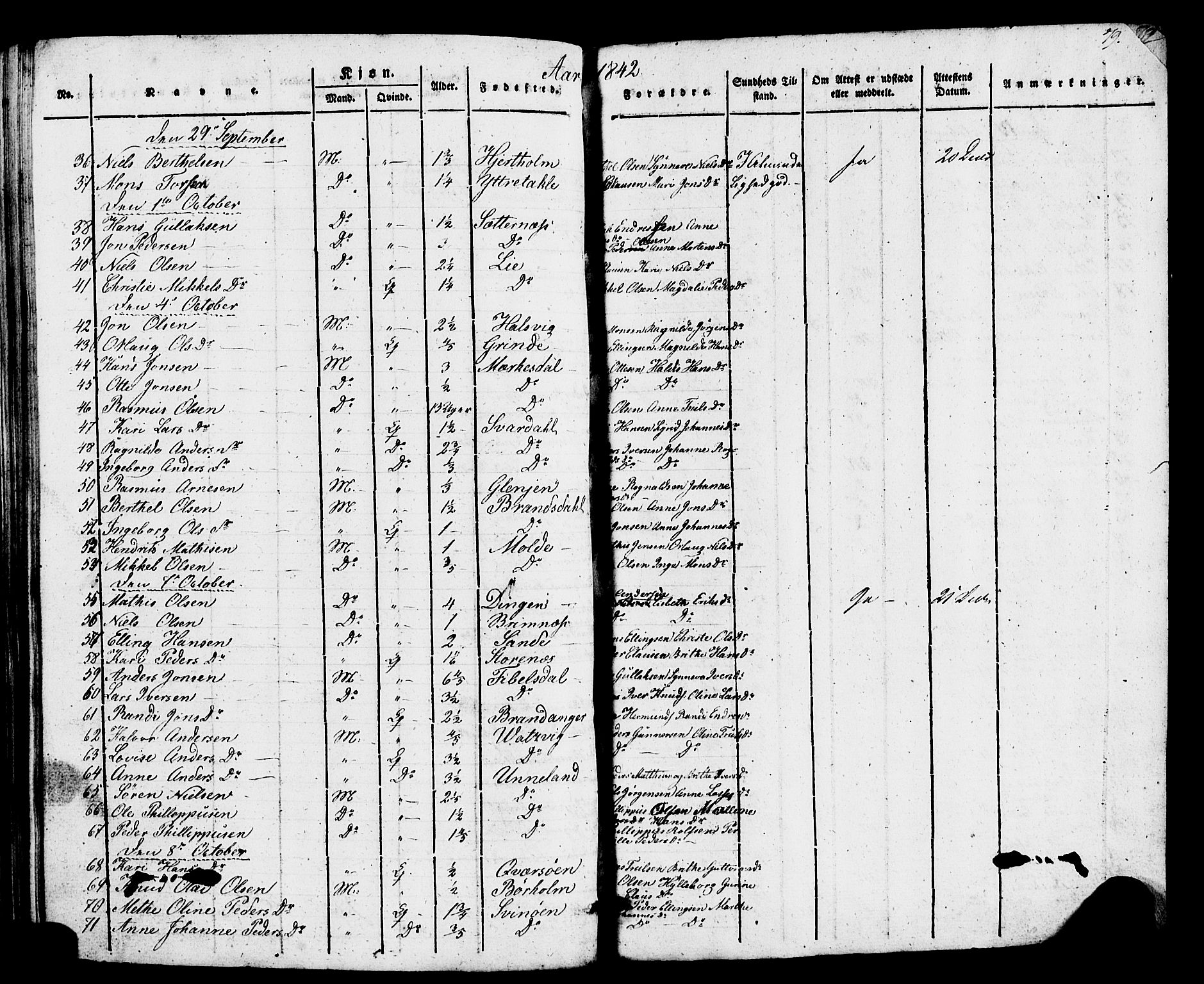 Gulen sokneprestembete, AV/SAB-A-80201/H/Haa/Haaa/L0026: Parish register (official) no. A 26, 1826-1842, p. 79