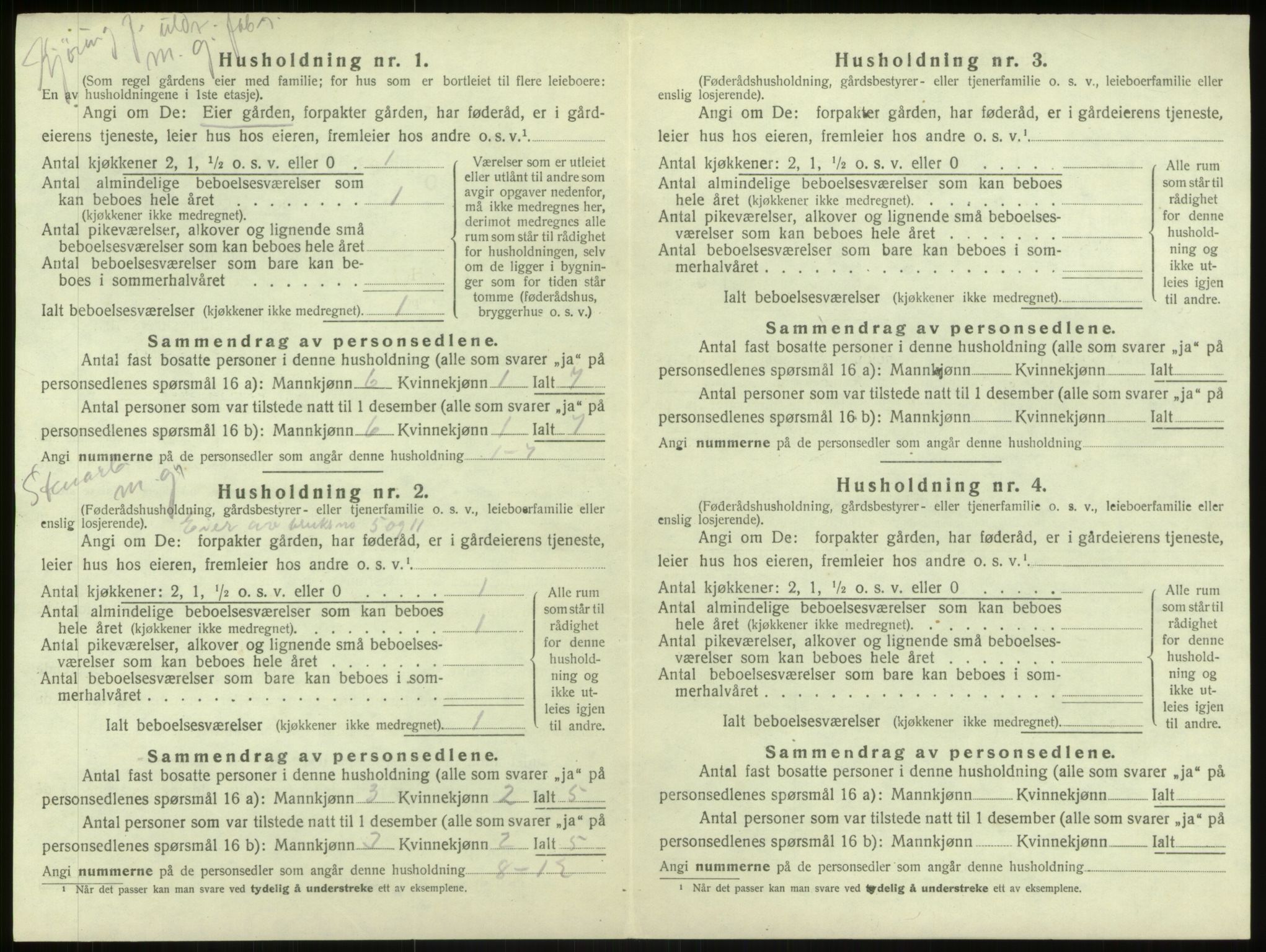 SAB, 1920 census for Haus, 1920, p. 1413