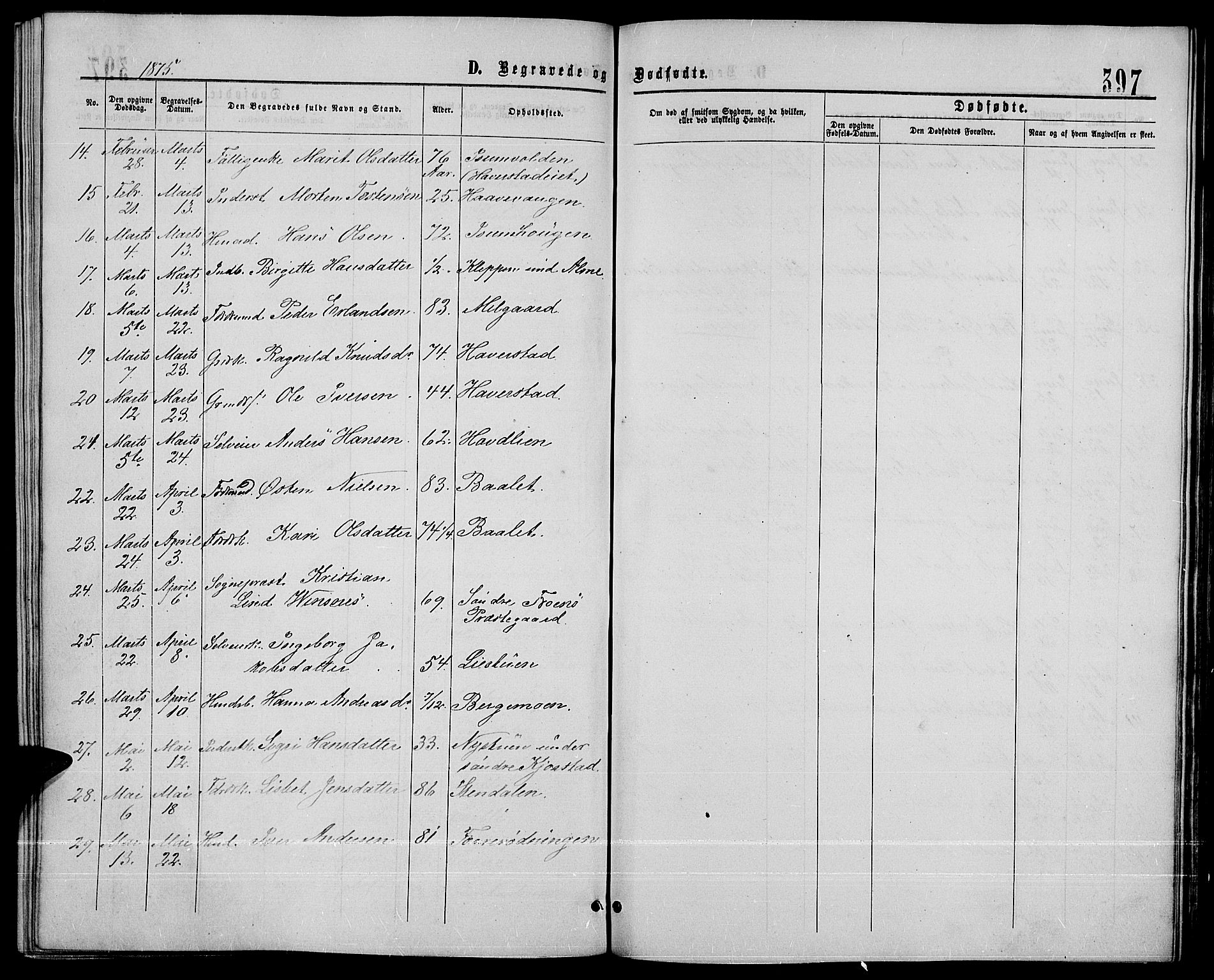 Sør-Fron prestekontor, AV/SAH-PREST-010/H/Ha/Hab/L0002: Parish register (copy) no. 2, 1864-1883, p. 397