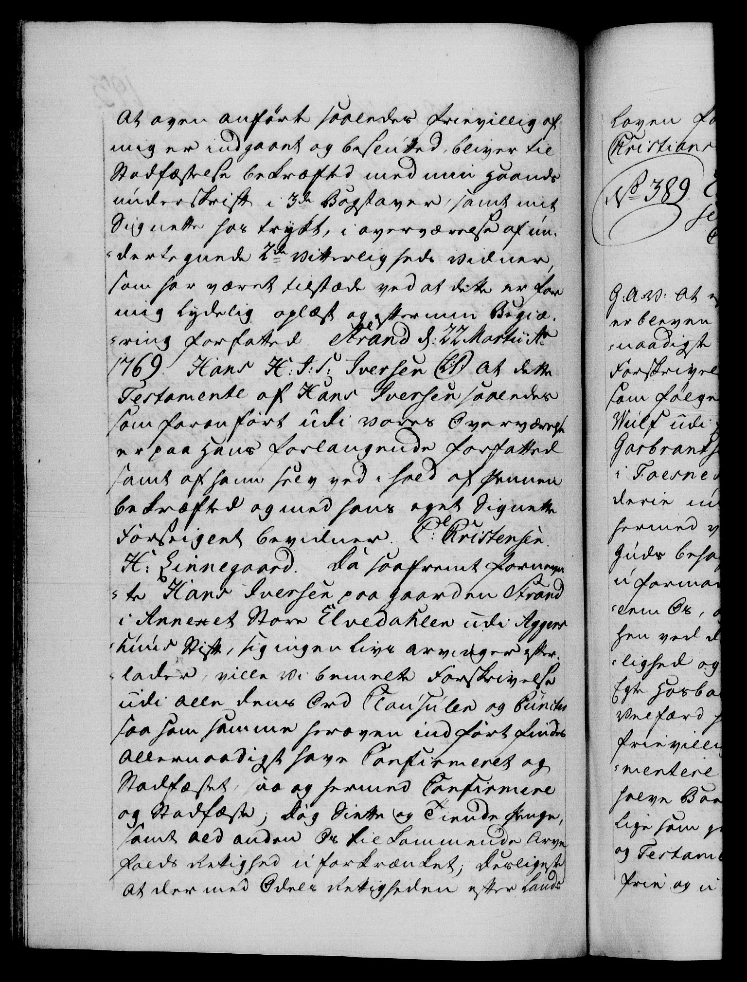 Danske Kanselli 1572-1799, AV/RA-EA-3023/F/Fc/Fca/Fcaa/L0044: Norske registre, 1769-1771, p. 193b