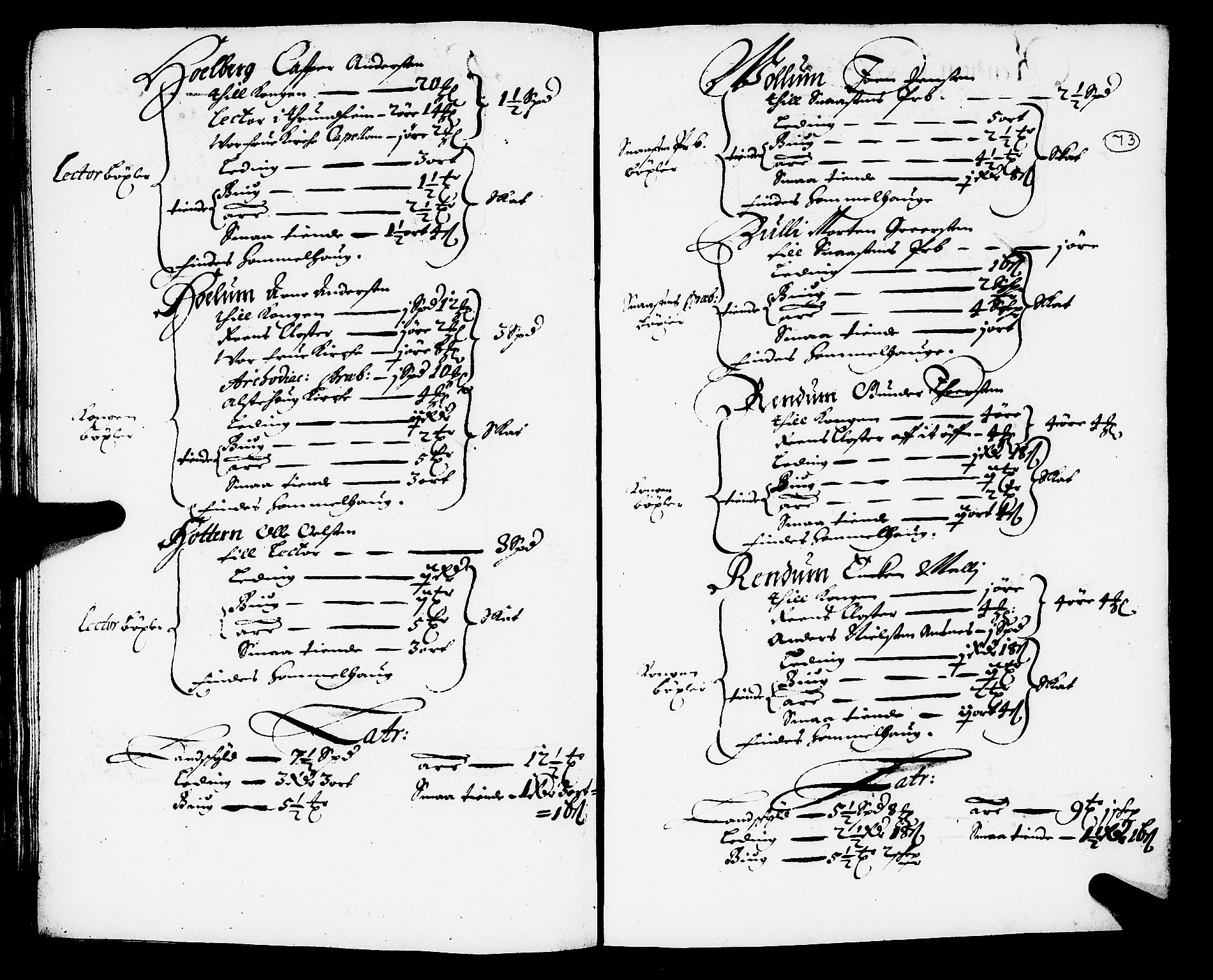 Rentekammeret inntil 1814, Realistisk ordnet avdeling, RA/EA-4070/N/Nb/Nba/L0054: Stjørdal len, 1669, p. 72b-73a