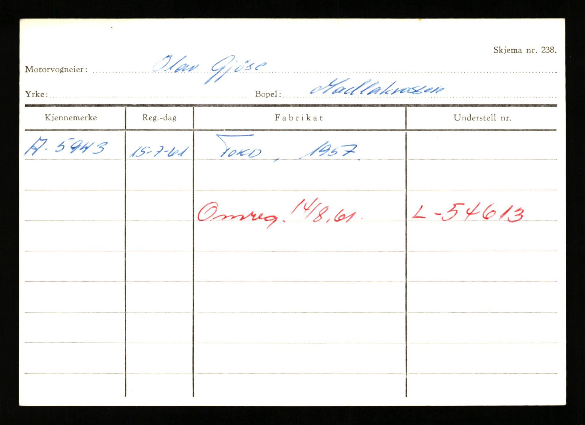 Stavanger trafikkstasjon, AV/SAST-A-101942/0/G/L0002: Registreringsnummer: 5791 - 10405, 1930-1971, p. 83