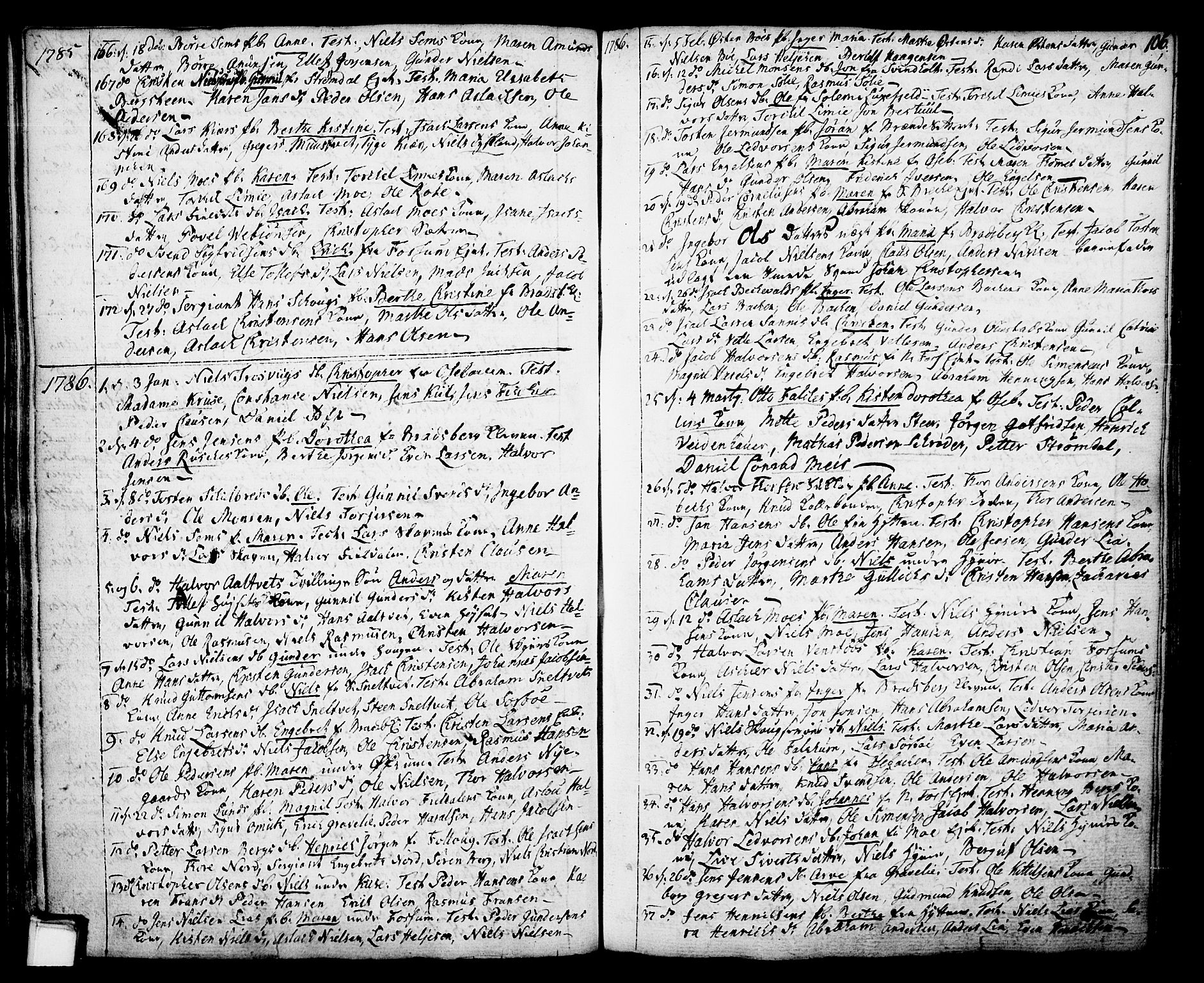 Gjerpen kirkebøker, SAKO/A-265/F/Fa/L0002: Parish register (official) no. I 2, 1747-1795, p. 106
