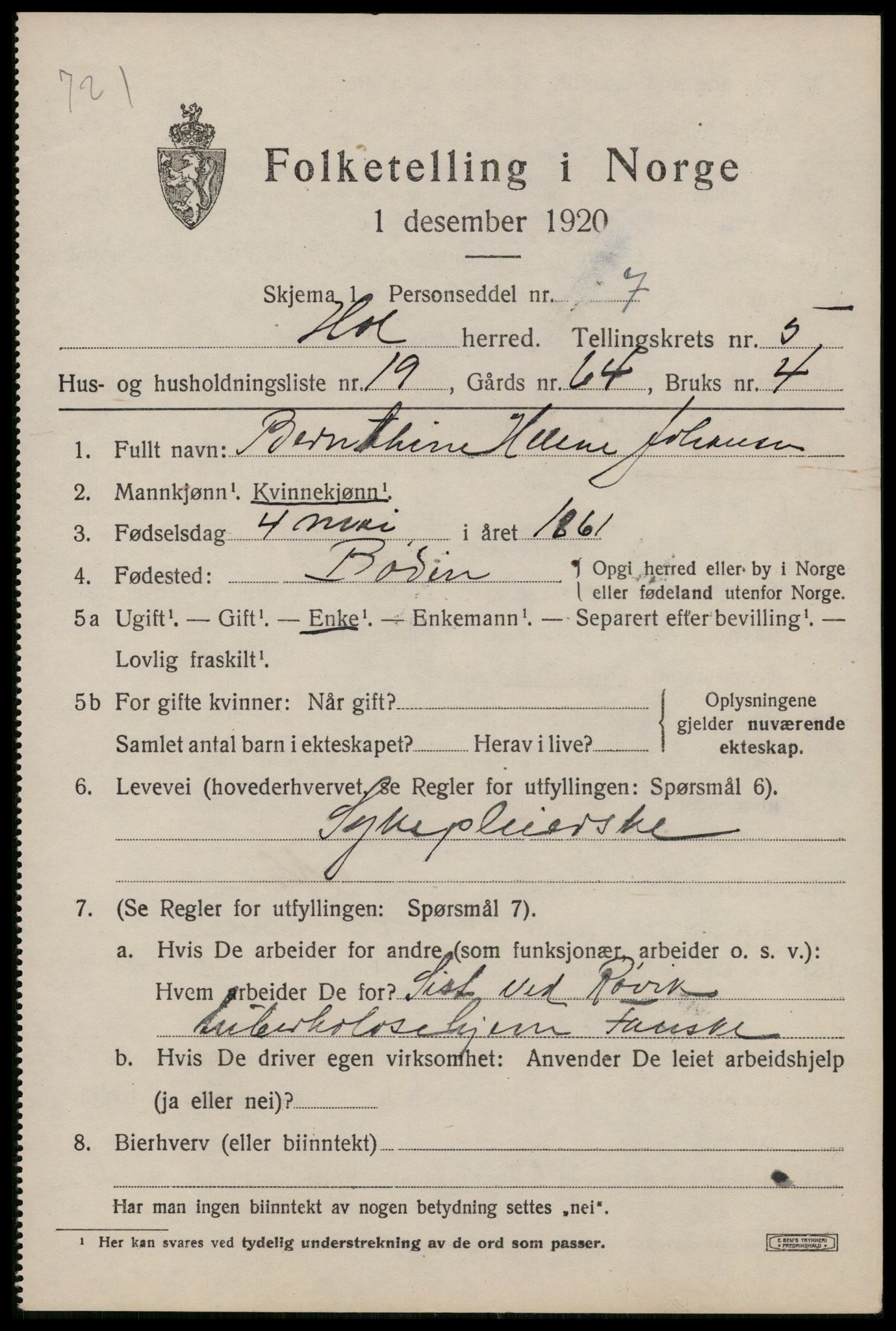 SAT, 1920 census for Hol, 1920, p. 4141