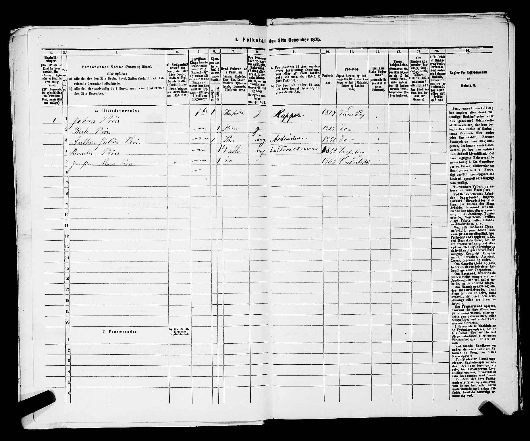 RA, 1875 census for 0103B Fredrikstad/Fredrikstad, 1875, p. 1683