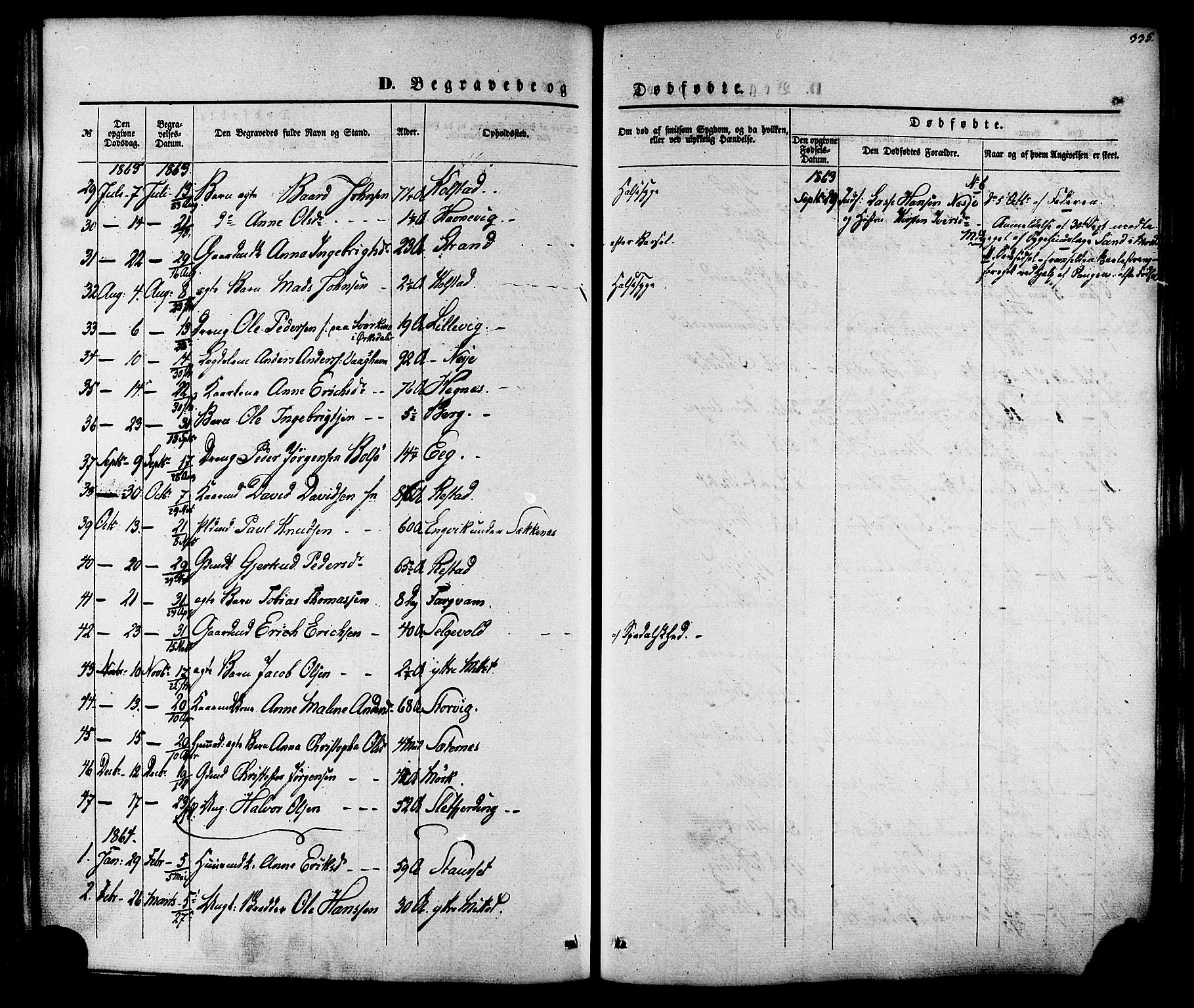 Ministerialprotokoller, klokkerbøker og fødselsregistre - Møre og Romsdal, AV/SAT-A-1454/547/L0603: Parish register (official) no. 547A05, 1846-1877, p. 335