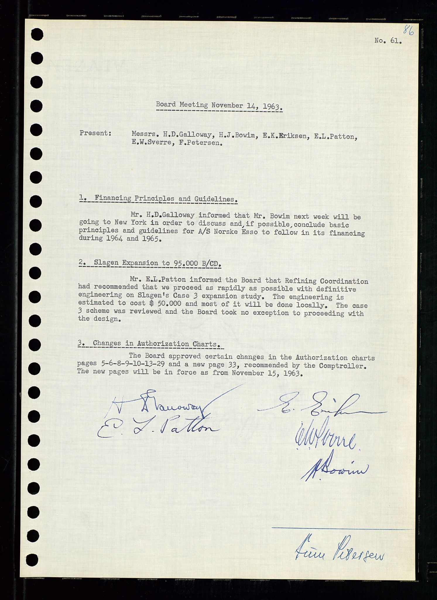 Pa 0982 - Esso Norge A/S, AV/SAST-A-100448/A/Aa/L0001/0004: Den administrerende direksjon Board minutes (styrereferater) / Den administrerende direksjon Board minutes (styrereferater), 1963-1964, p. 176