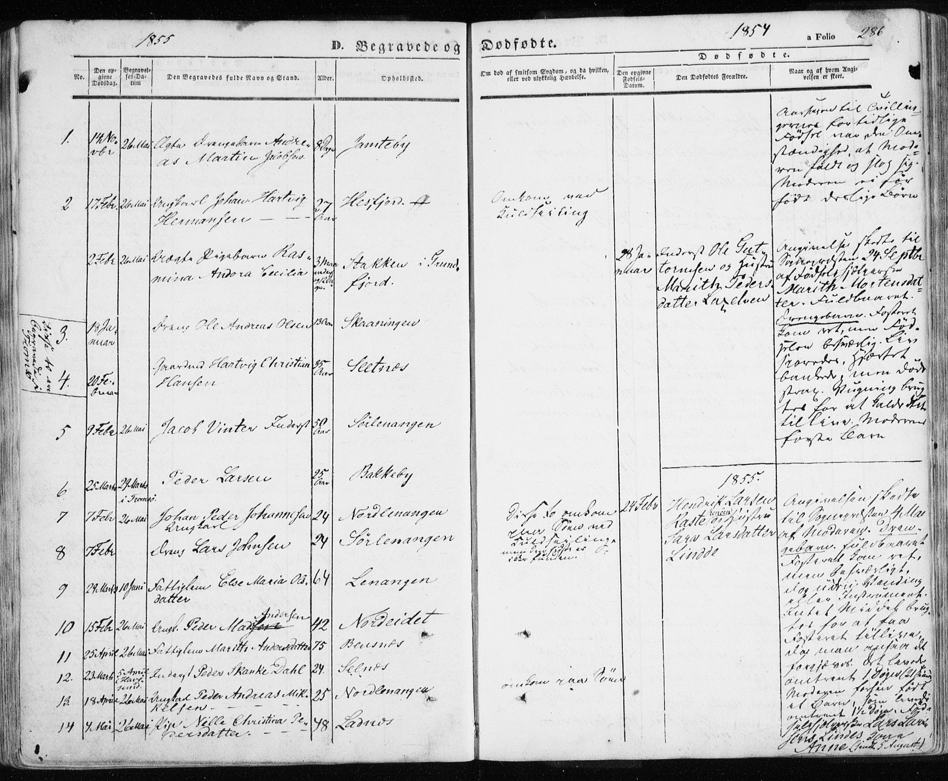 Karlsøy sokneprestembete, SATØ/S-1299/H/Ha/Haa/L0003kirke: Parish register (official) no. 3, 1843-1860, p. 286