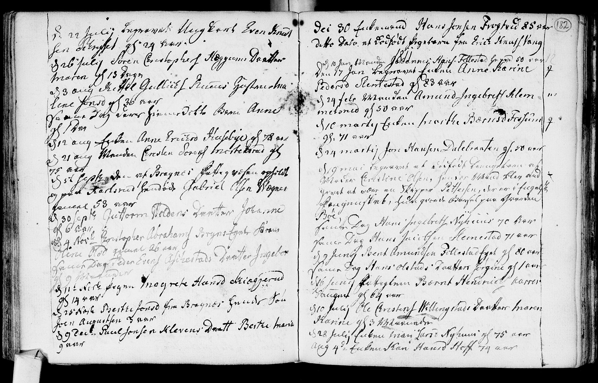 Røyken kirkebøker, AV/SAKO-A-241/F/Fa/L0003: Parish register (official) no. 3, 1782-1813, p. 182