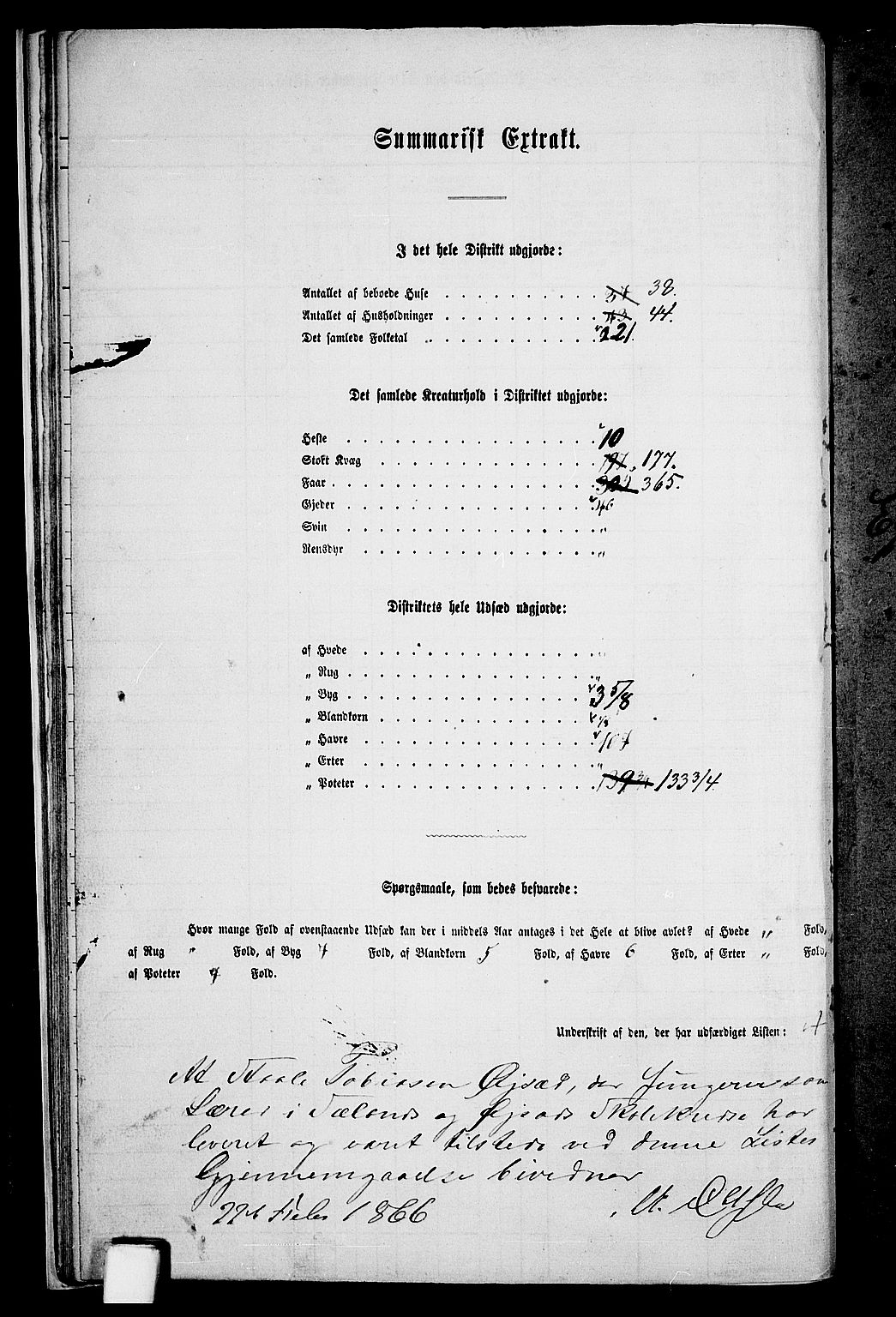 RA, 1865 census for Bakke, 1865, p. 20