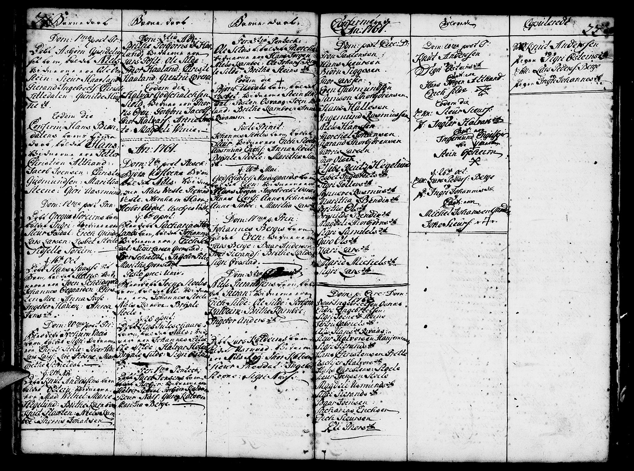 Etne sokneprestembete, AV/SAB-A-75001/H/Haa: Parish register (official) no. A 3 /1, 1755-1782, p. 21-22