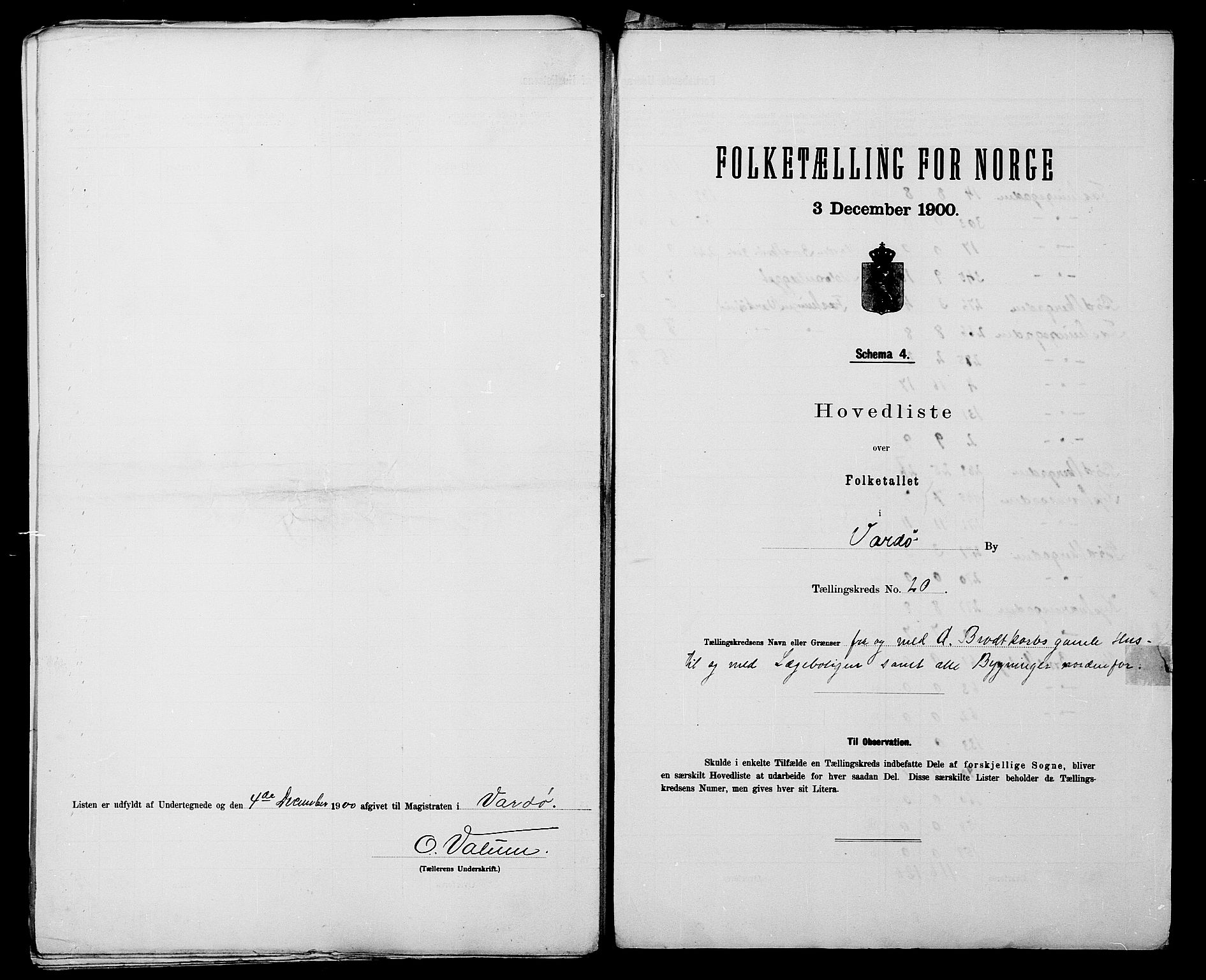 SATØ, 1900 census for Vardø, 1900, p. 42