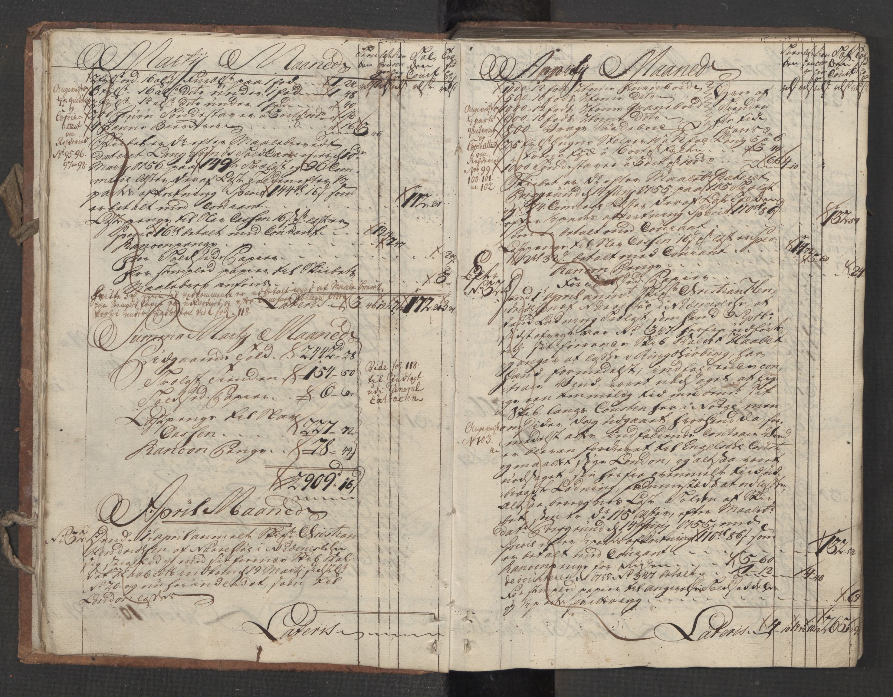 Generaltollkammeret, tollregnskaper, AV/RA-EA-5490/R12/L0029/0001: Tollregnskaper Langesund / Utgående hovedtollbok, 1756, p. 10b-11a