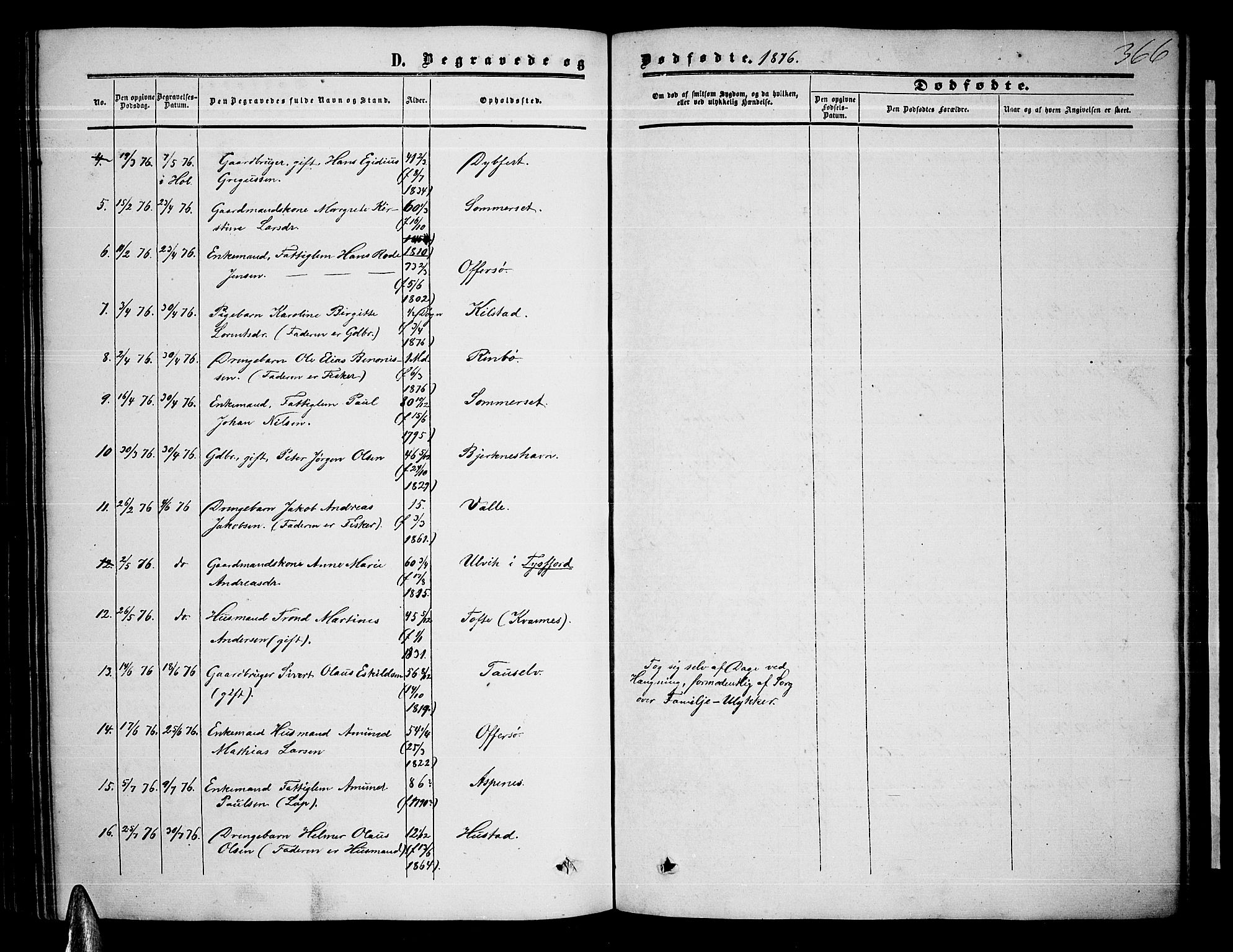 Ministerialprotokoller, klokkerbøker og fødselsregistre - Nordland, AV/SAT-A-1459/872/L1046: Parish register (copy) no. 872C02, 1852-1879, p. 366