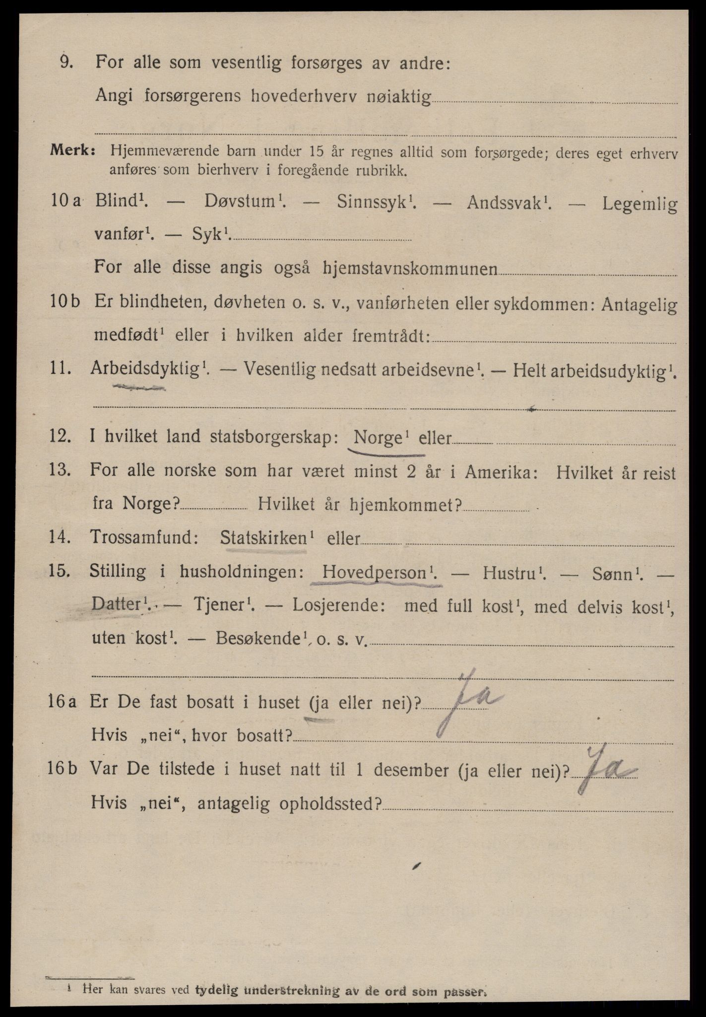 SAT, 1920 census for Kristiansund, 1920, p. 36970