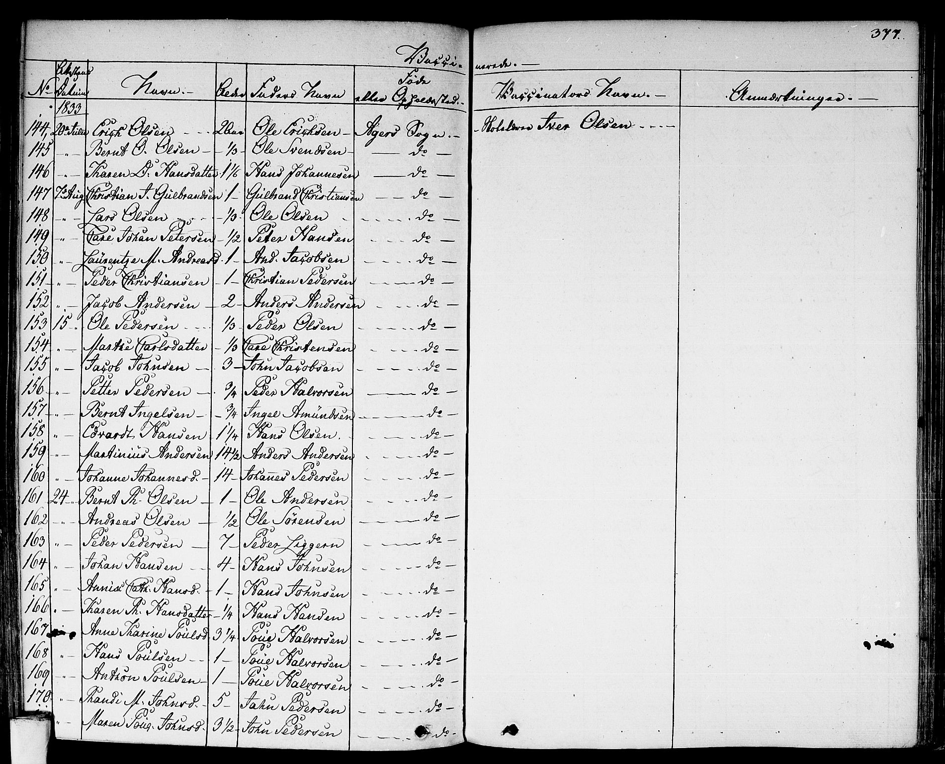 Aker prestekontor kirkebøker, AV/SAO-A-10861/F/L0018: Parish register (official) no. 17, 1829-1852, p. 377