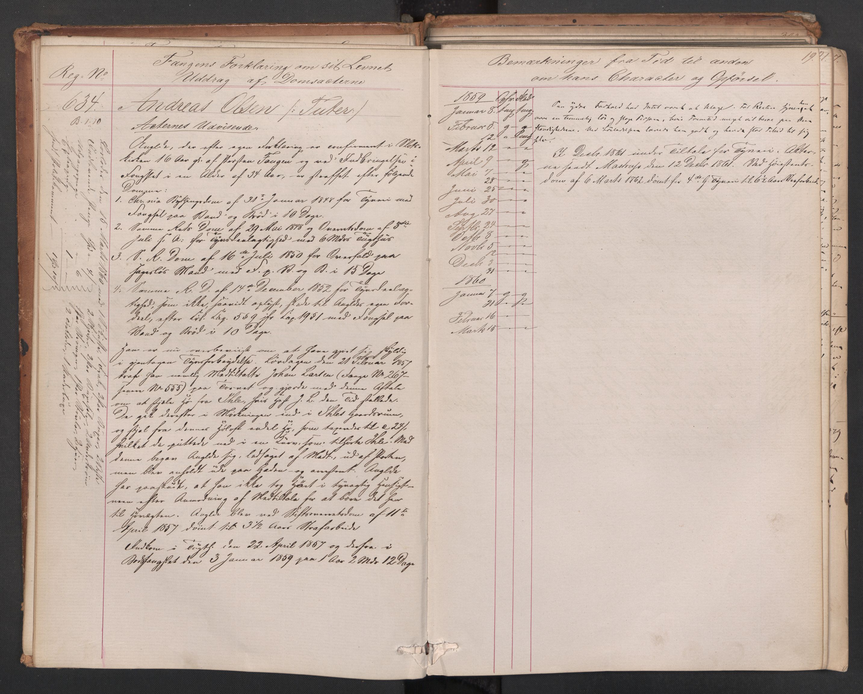 Botsfengslet, AV/RA-S-1539/D/Db/Dbb/L0006: 614b - 994b, 1858-1860, p. 19