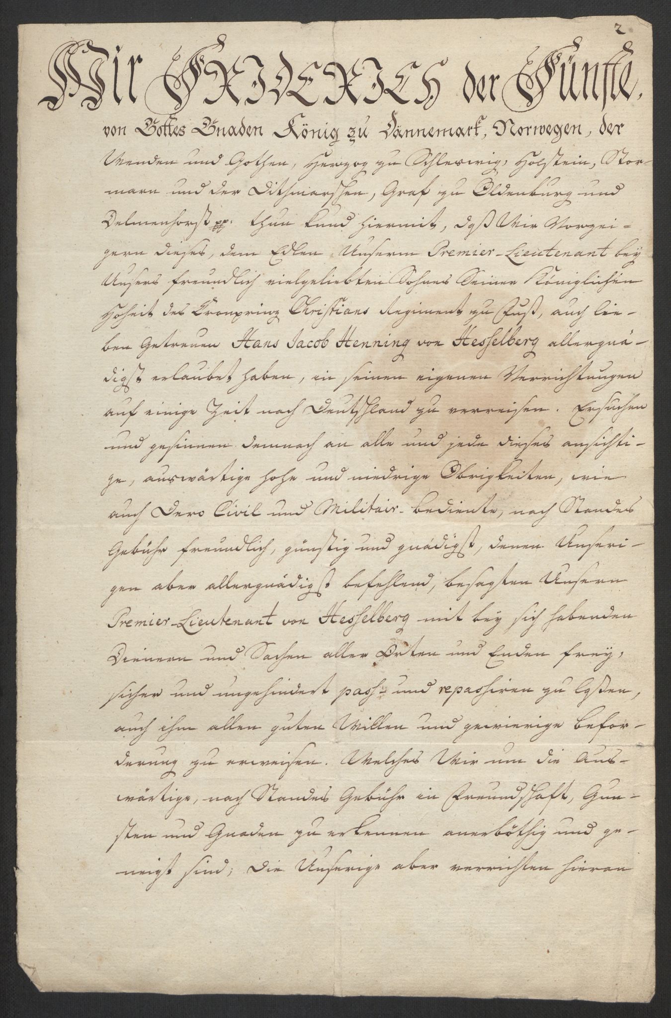 Hesselberg, Hans Jacob Henning, RA/PA-0056/F/L0001: --, 1759-1809, p. 3