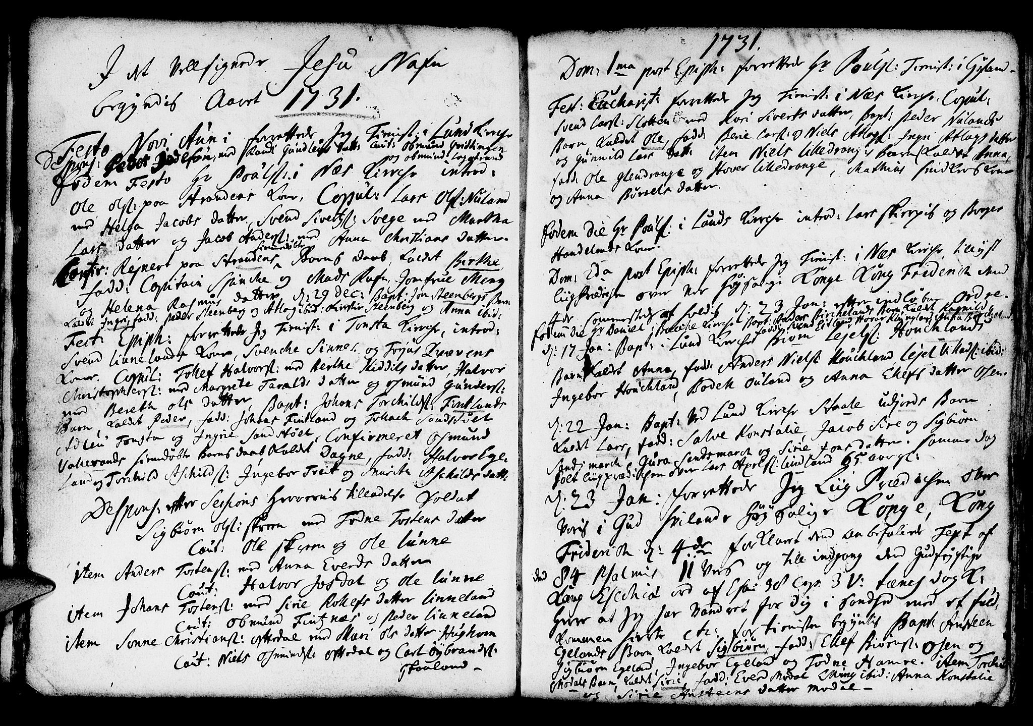 Lund sokneprestkontor, AV/SAST-A-101809/S06/L0001: Parish register (official) no. A 1, 1724-1737