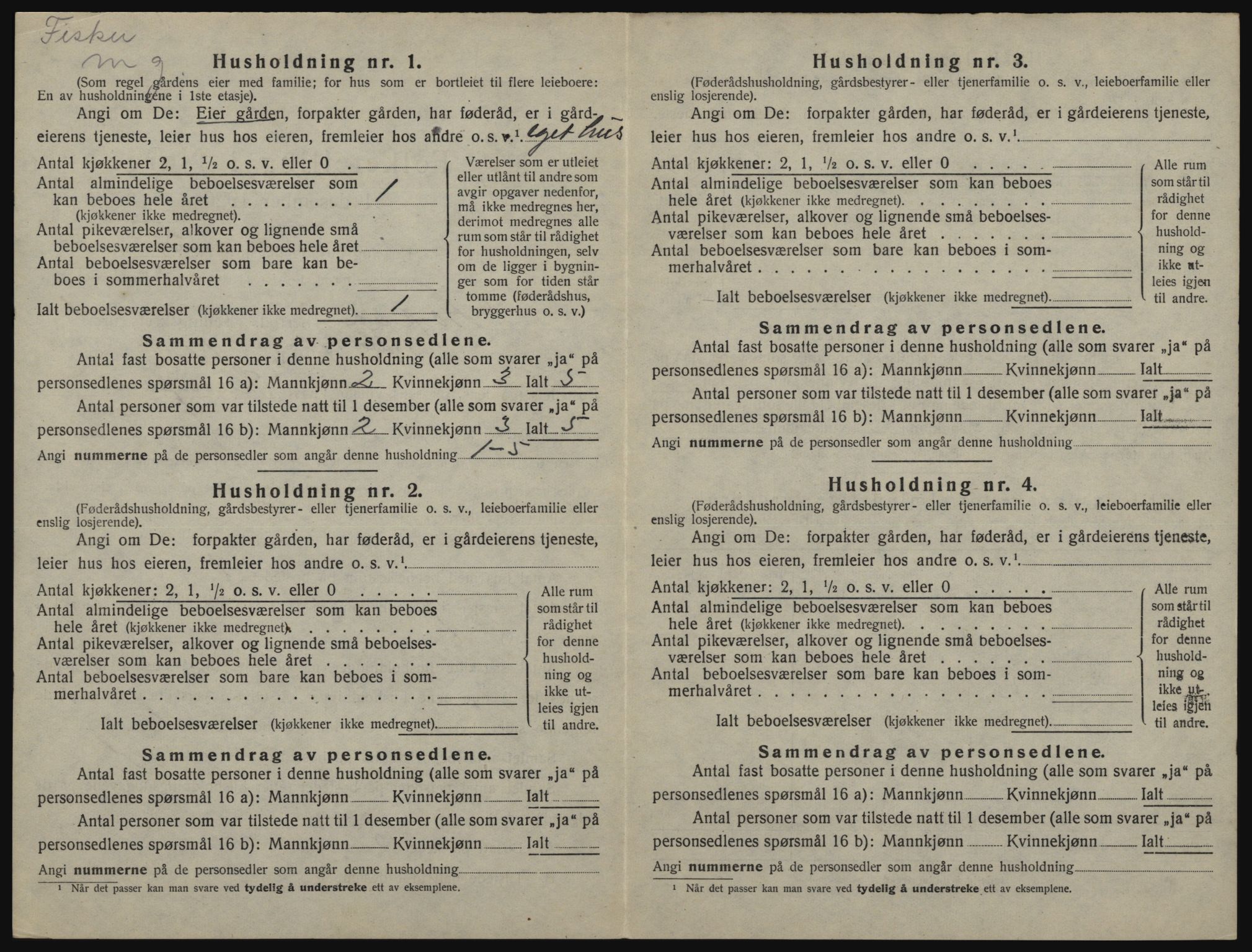 SATØ, 1920 census for Loppa, 1920, p. 43