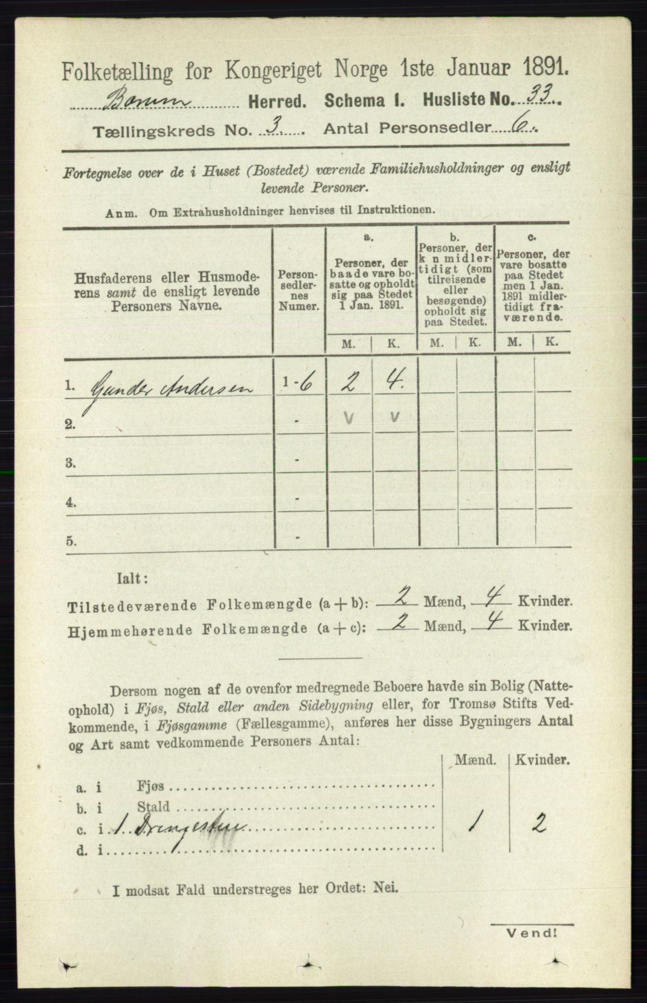 RA, 1891 census for 0219 Bærum, 1891, p. 1934