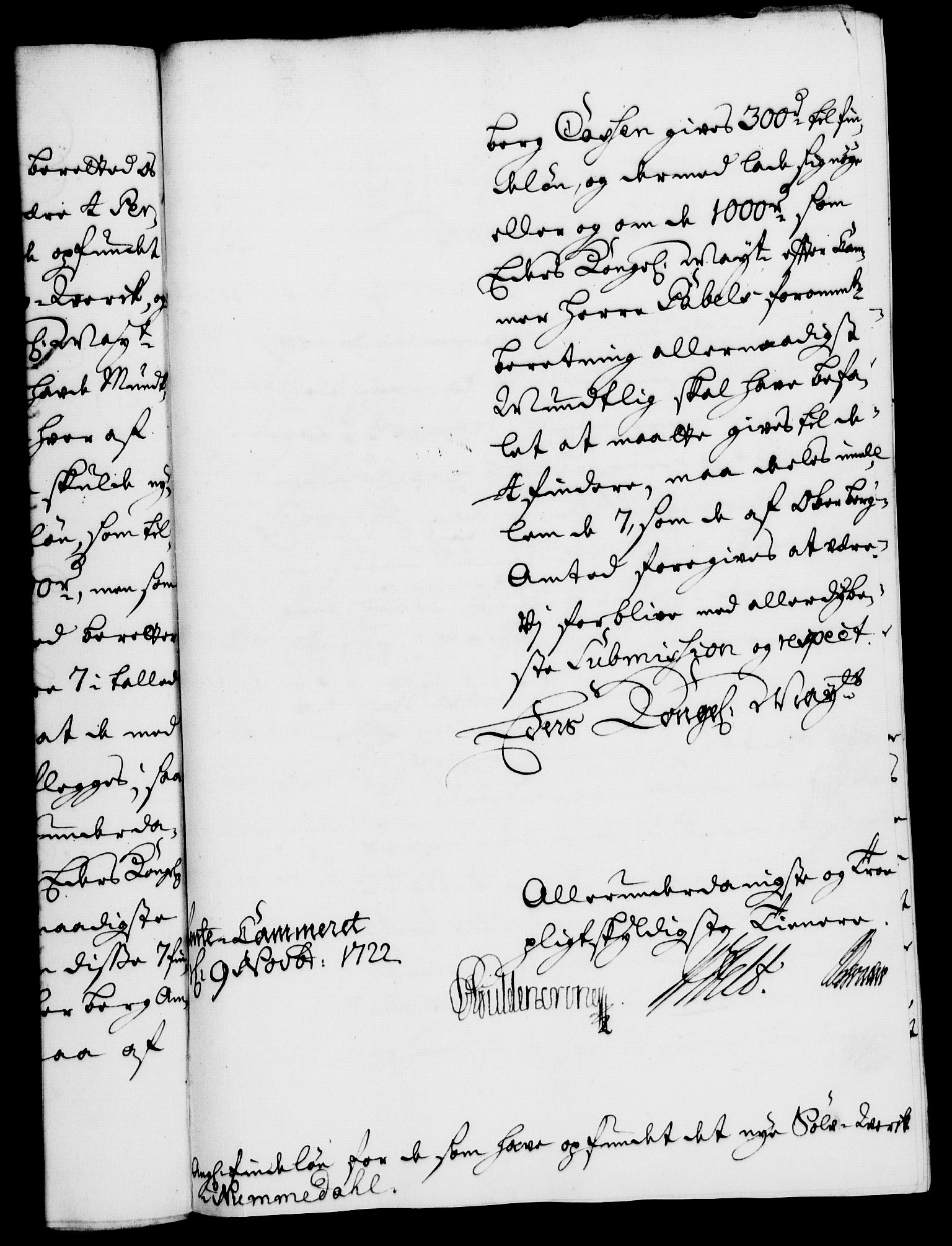 Rentekammeret, Kammerkanselliet, RA/EA-3111/G/Gf/Gfa/L0005: Norsk relasjons- og resolusjonsprotokoll (merket RK 52.5), 1722, p. 708