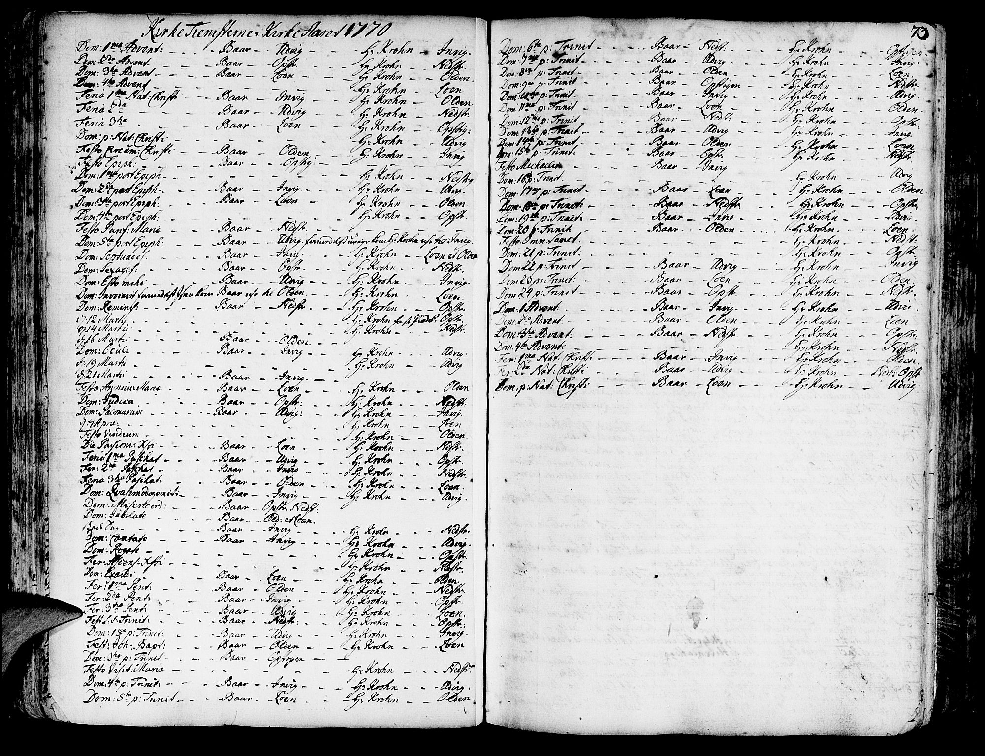 Innvik sokneprestembete, SAB/A-80501: Parish register (official) no. A 1, 1750-1816, p. 73