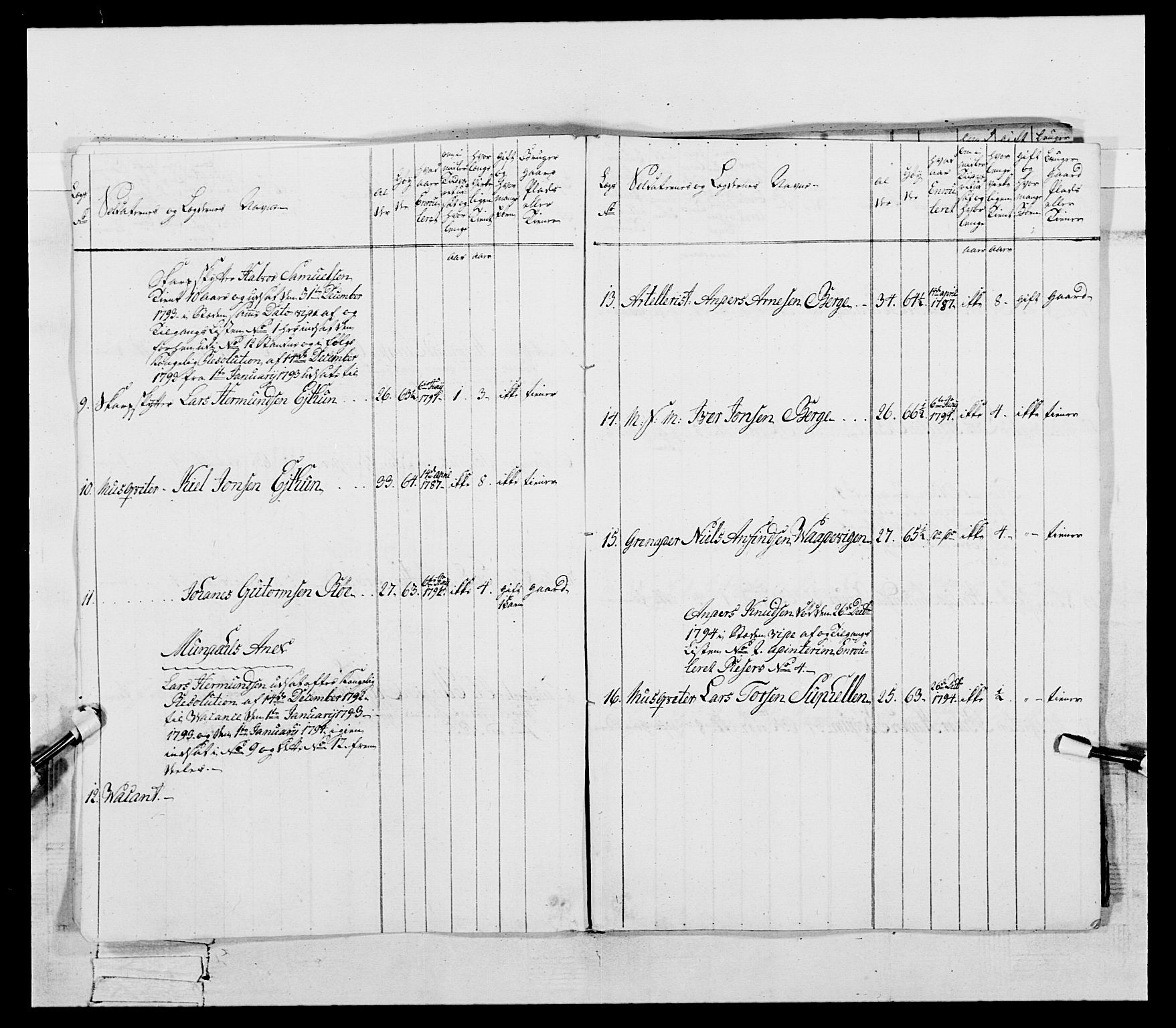 Generalitets- og kommissariatskollegiet, Det kongelige norske kommissariatskollegium, AV/RA-EA-5420/E/Eh/L0096: Bergenhusiske nasjonale infanteriregiment, 1791-1803, p. 60