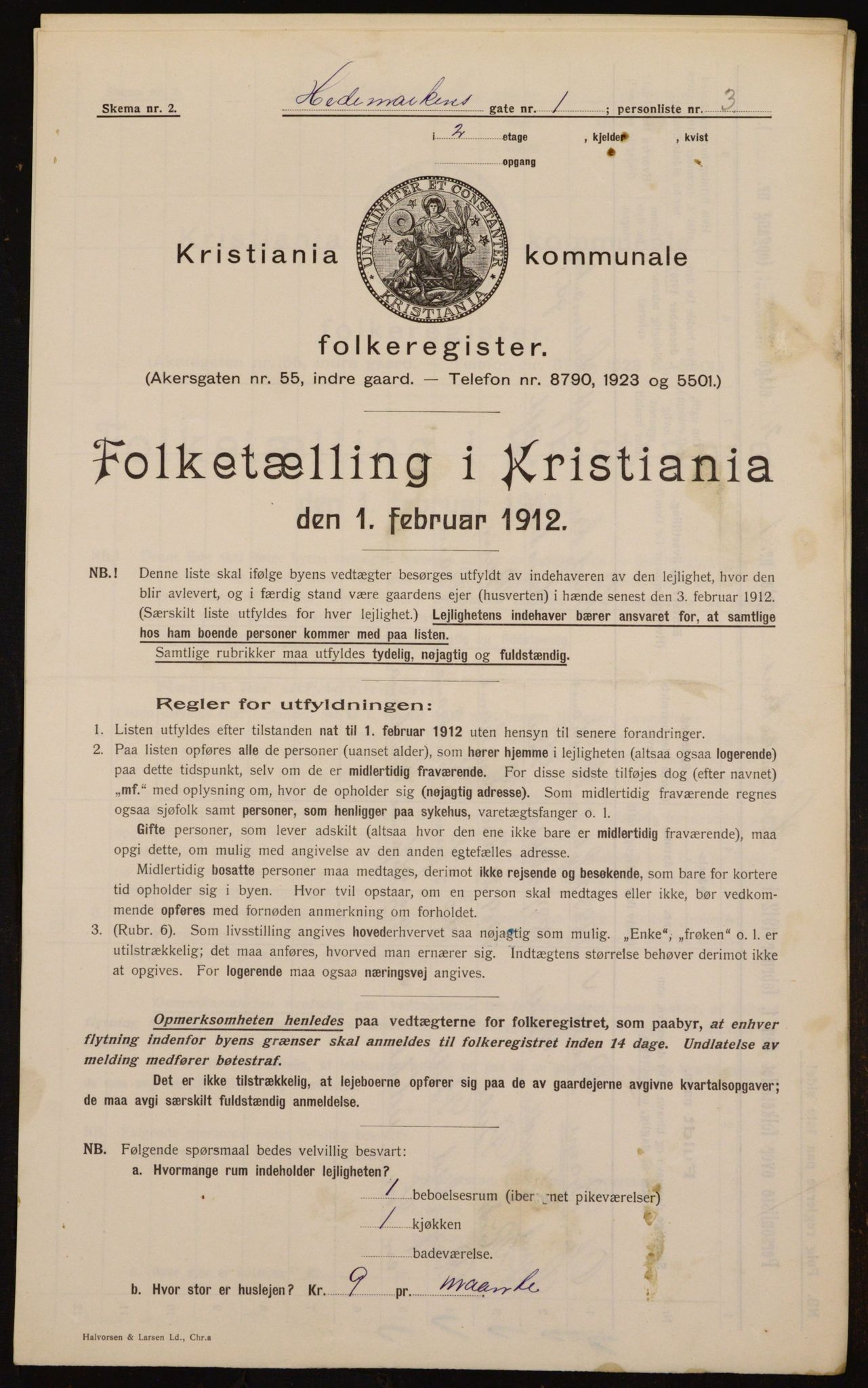 OBA, Municipal Census 1912 for Kristiania, 1912, p. 36034