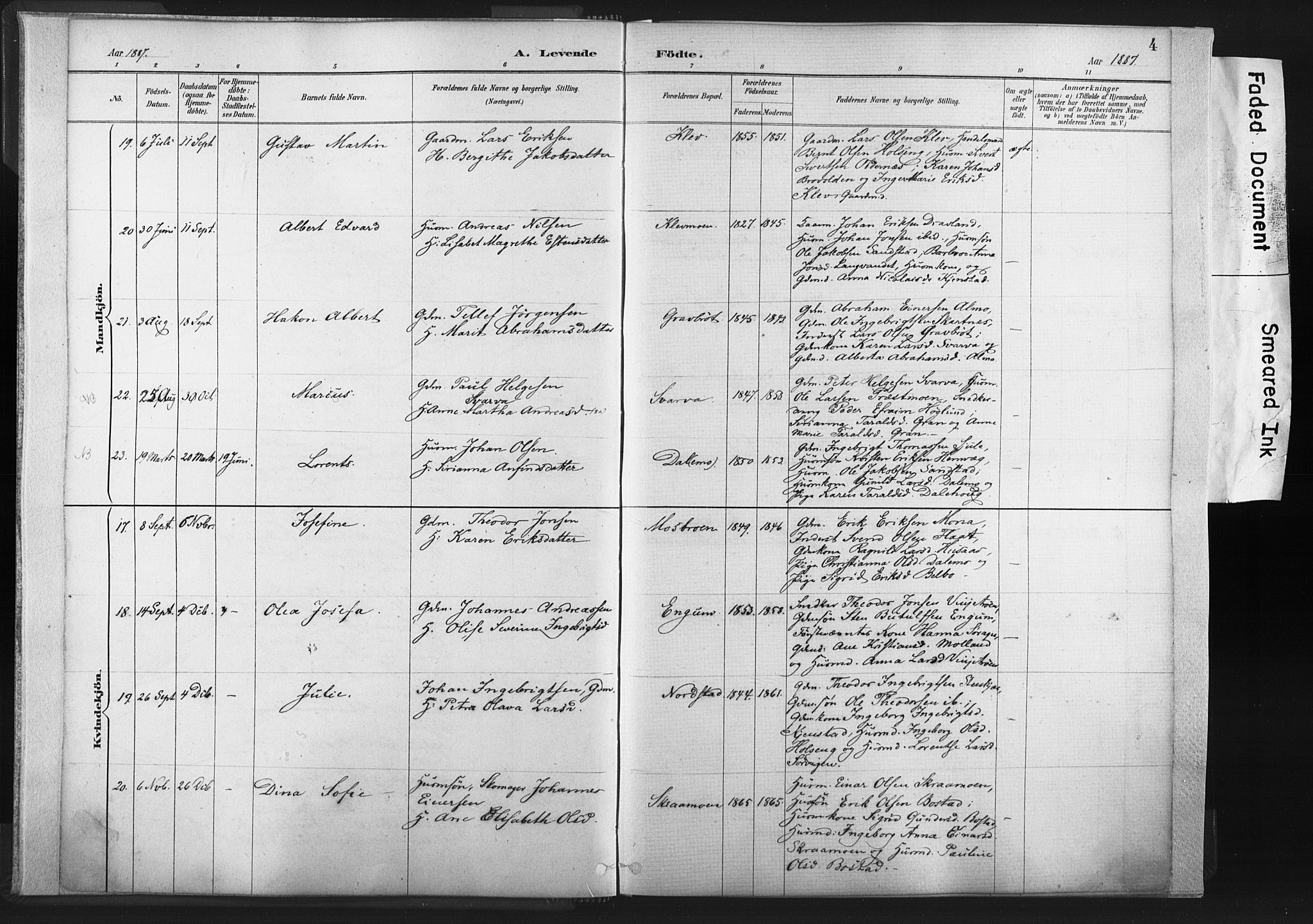 Ministerialprotokoller, klokkerbøker og fødselsregistre - Nord-Trøndelag, AV/SAT-A-1458/749/L0474: Parish register (official) no. 749A08, 1887-1903, p. 4