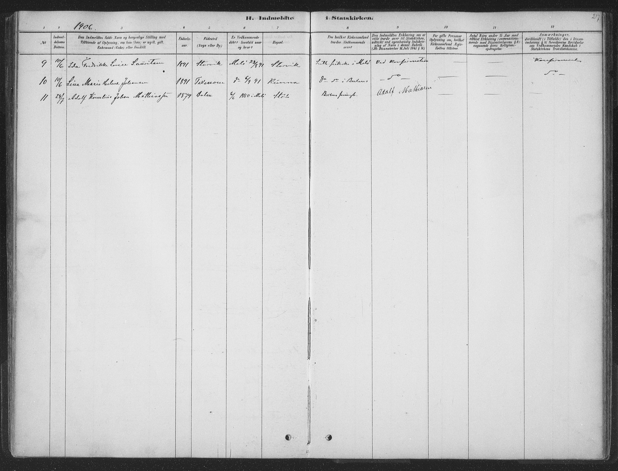 Ministerialprotokoller, klokkerbøker og fødselsregistre - Nordland, SAT/A-1459/843/L0627: Parish register (official) no. 843A02, 1878-1908, p. 217