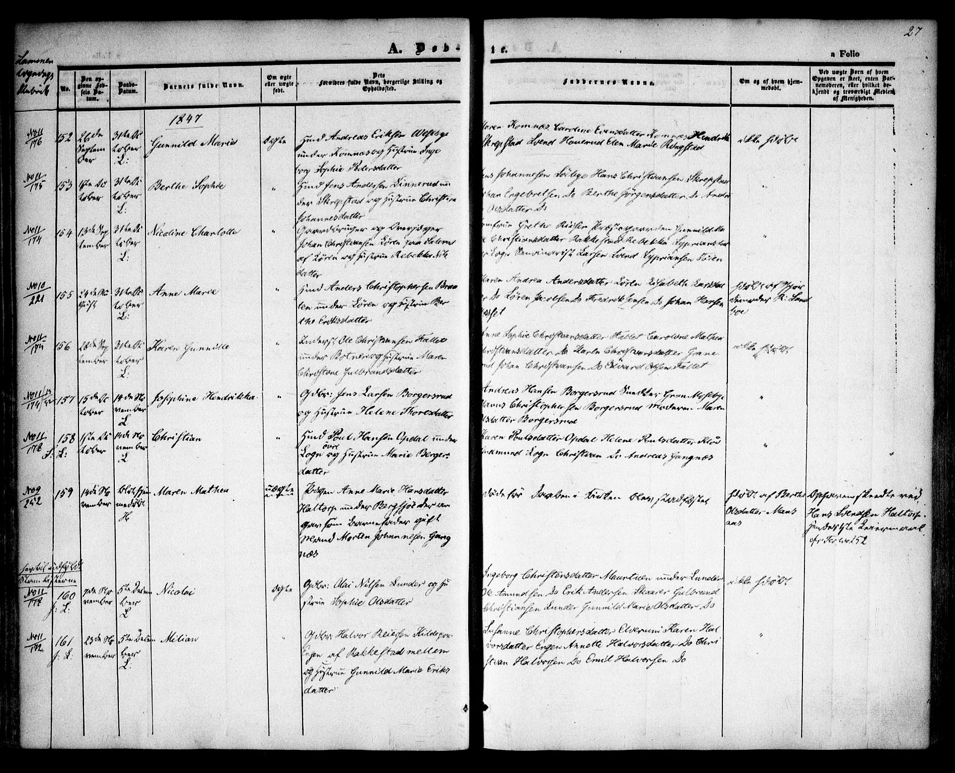 Høland prestekontor Kirkebøker, SAO/A-10346a/F/Fa/L0009: Parish register (official) no. I 9, 1846-1853, p. 27
