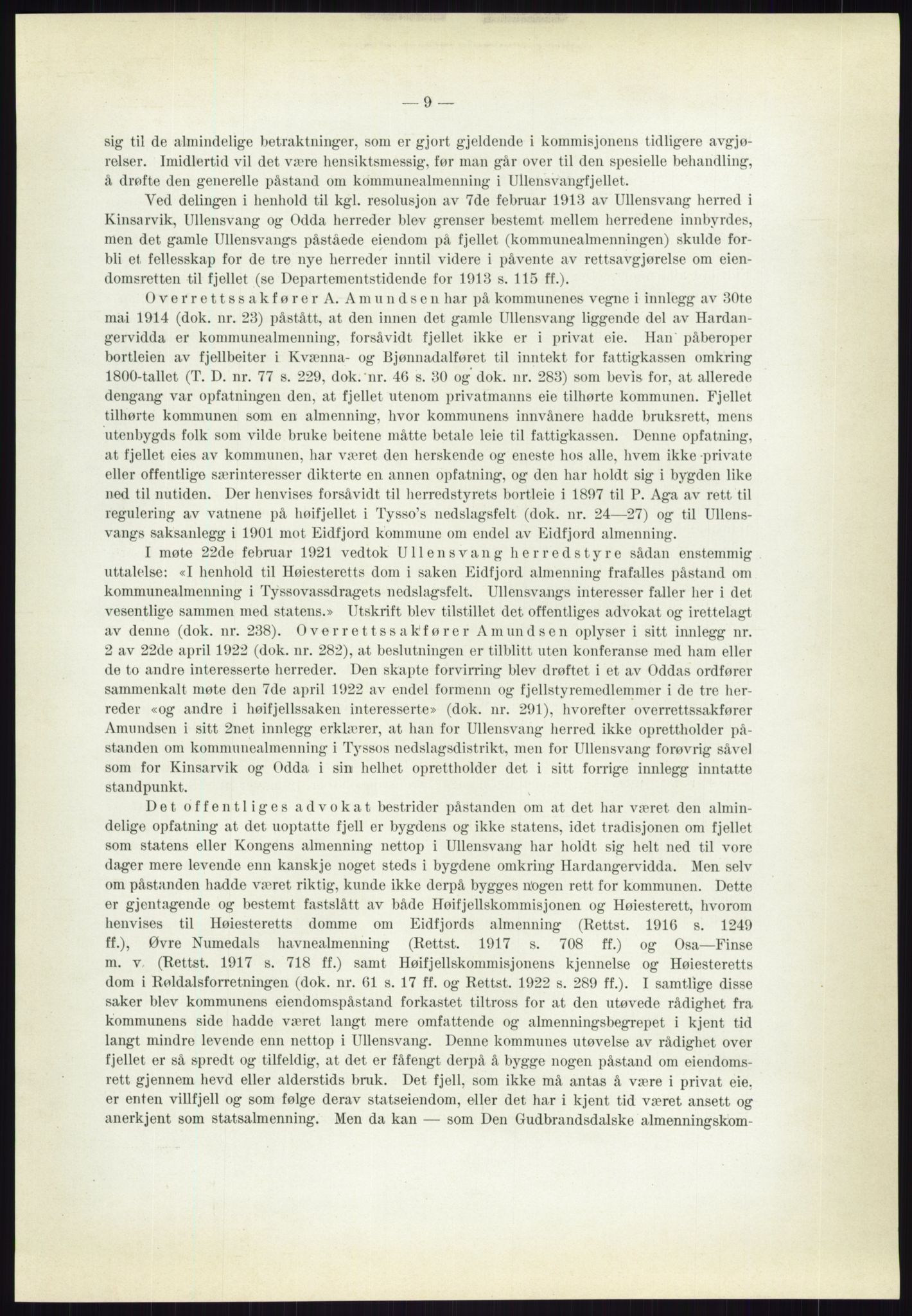 Høyfjellskommisjonen, AV/RA-S-1546/X/Xa/L0001: Nr. 1-33, 1909-1953, p. 615