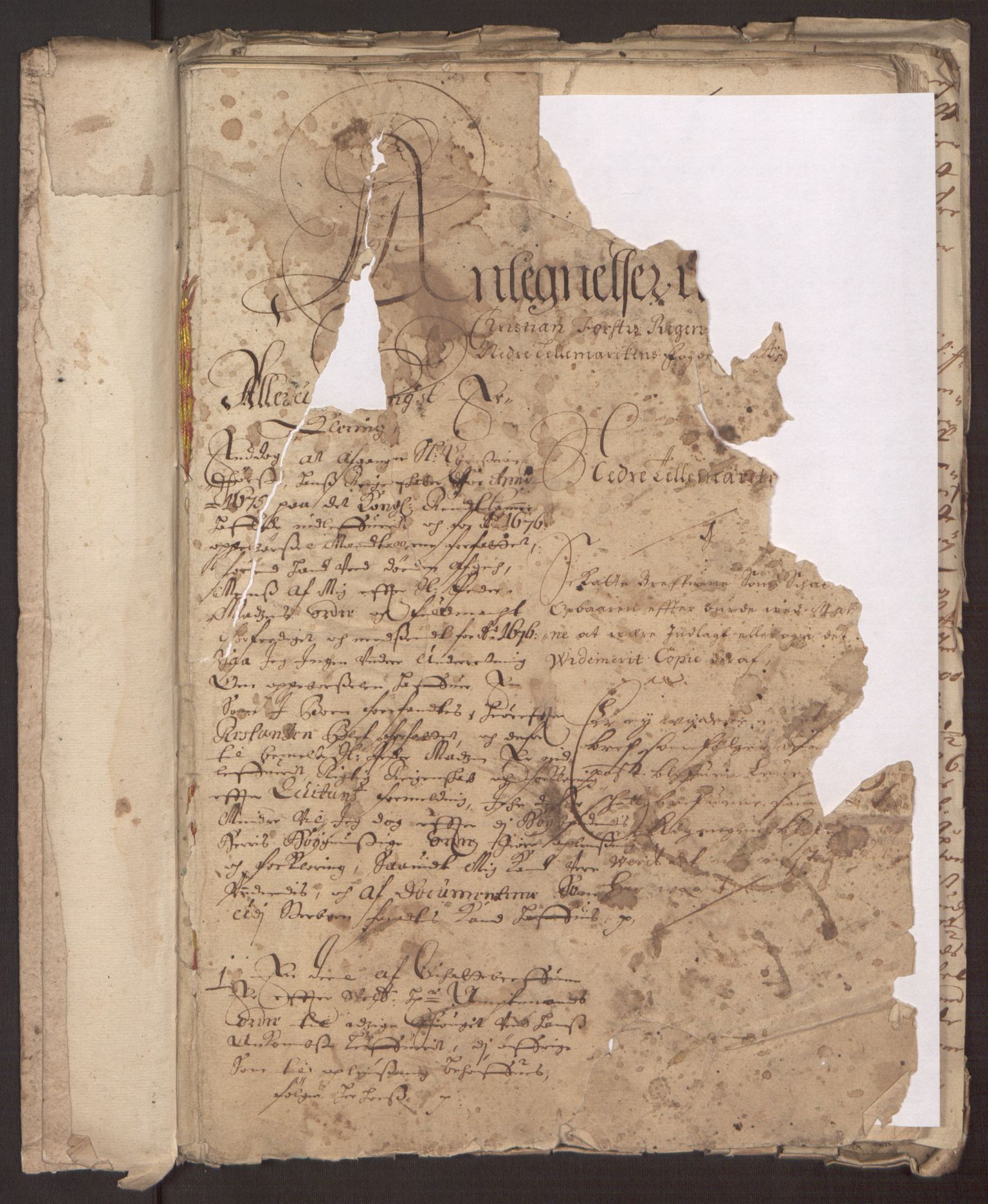 Rentekammeret inntil 1814, Reviderte regnskaper, Fogderegnskap, RA/EA-4092/R35/L2066: Fogderegnskap Øvre og Nedre Telemark, 1676, p. 245
