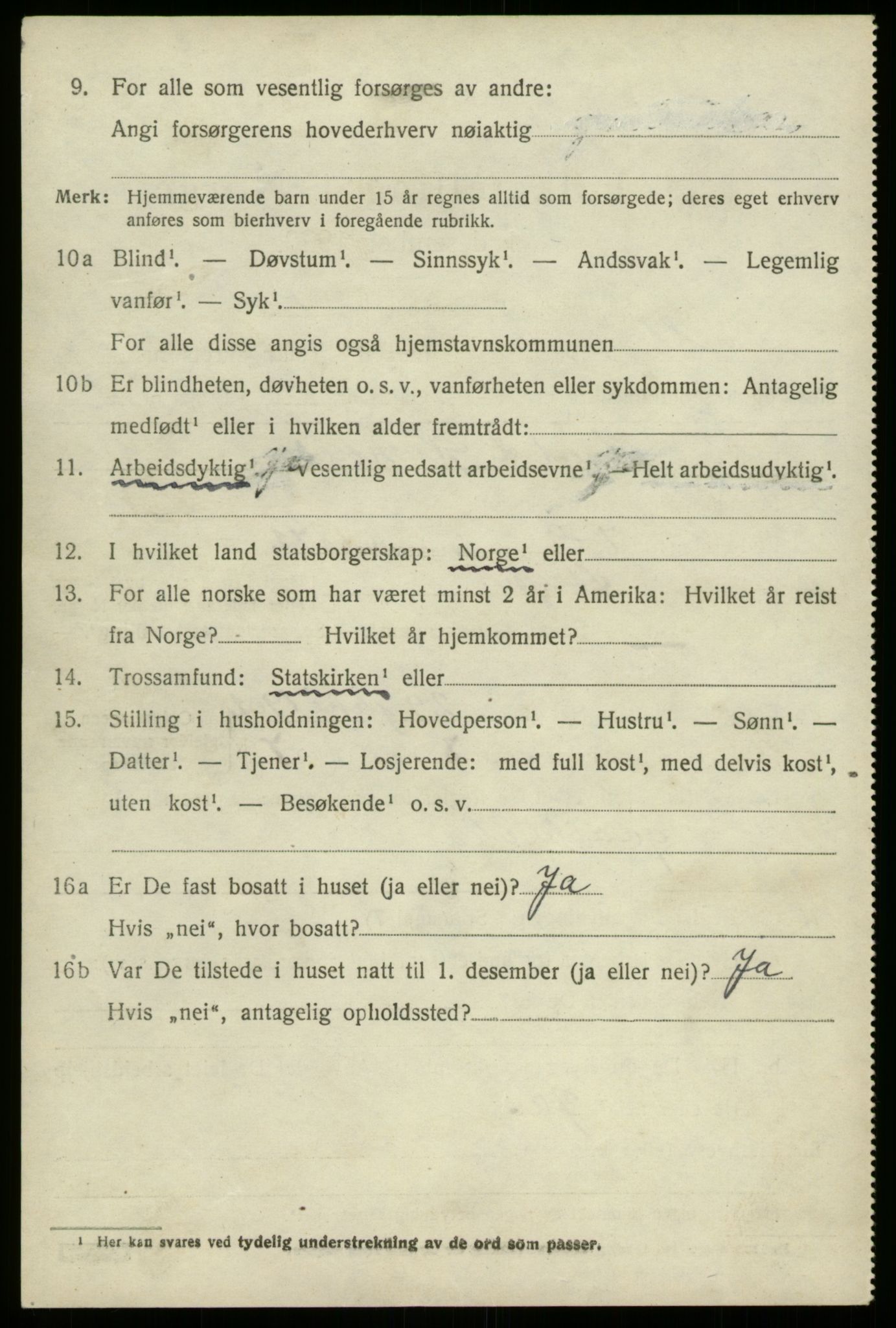 SAB, 1920 census for Stryn, 1920, p. 1299