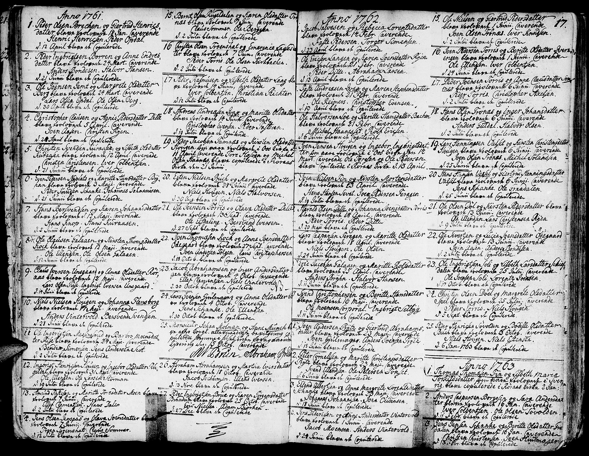 Ministerialprotokoller, klokkerbøker og fødselsregistre - Sør-Trøndelag, SAT/A-1456/681/L0925: Parish register (official) no. 681A03, 1727-1766, p. 17
