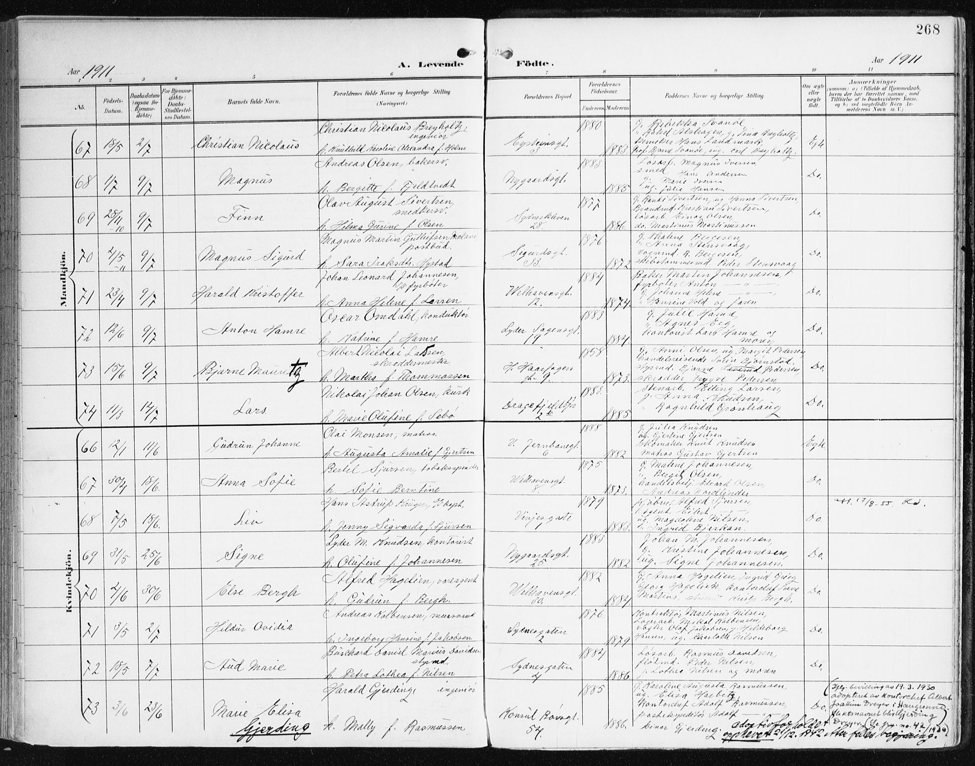 Johanneskirken sokneprestembete, AV/SAB-A-76001/H/Haa/L0002: Parish register (official) no. A 2, 1900-1912, p. 268