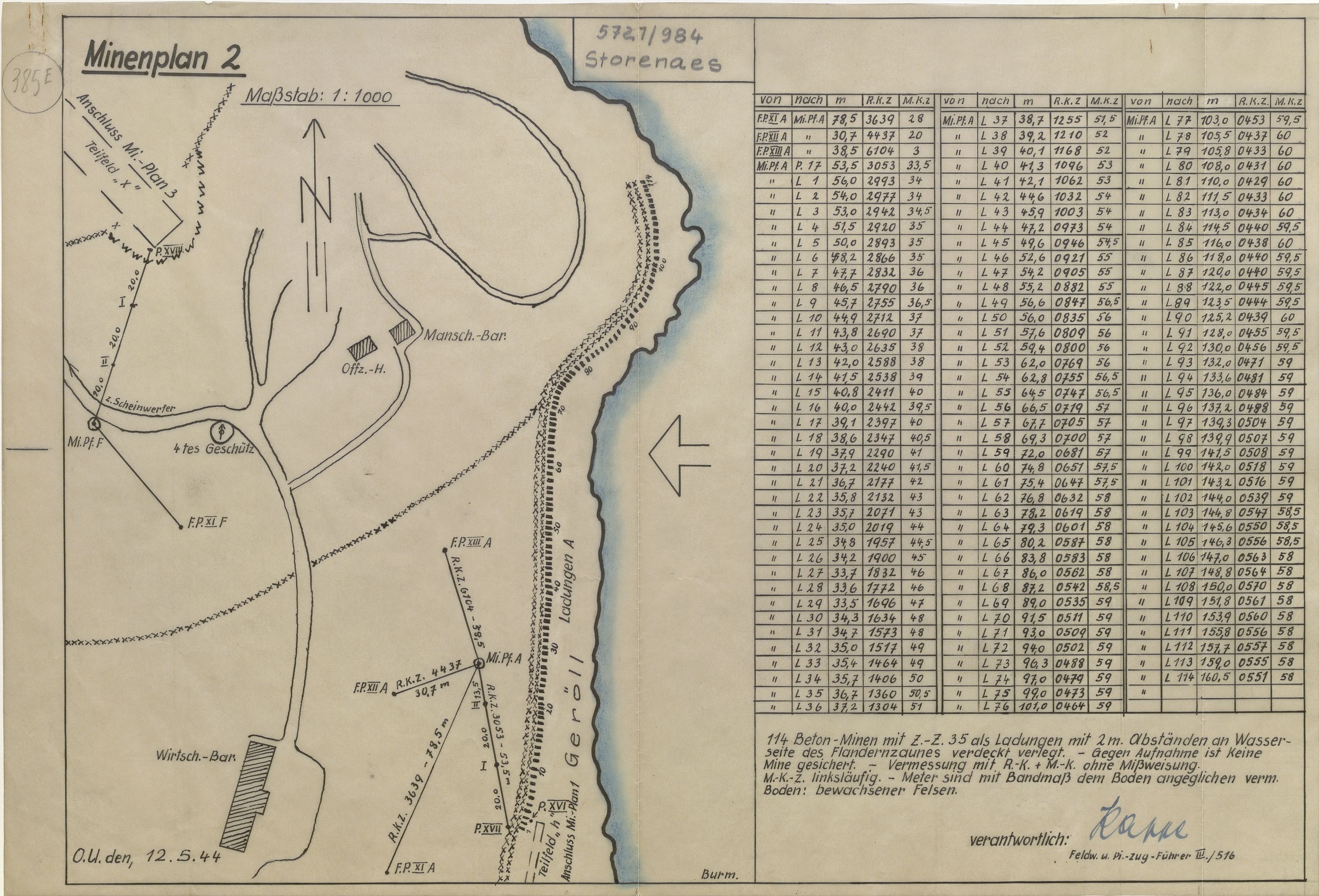 Distriktskommando Vestlandet - DKV, AV/SAB-A-100376/018/T/Ta/Tab/Tabb/L0022: Lnr: 371-387, Feltnr. 5623-1h - 5722/3/1g, Stryn - Straumshavn, 1942-1945, p. 45